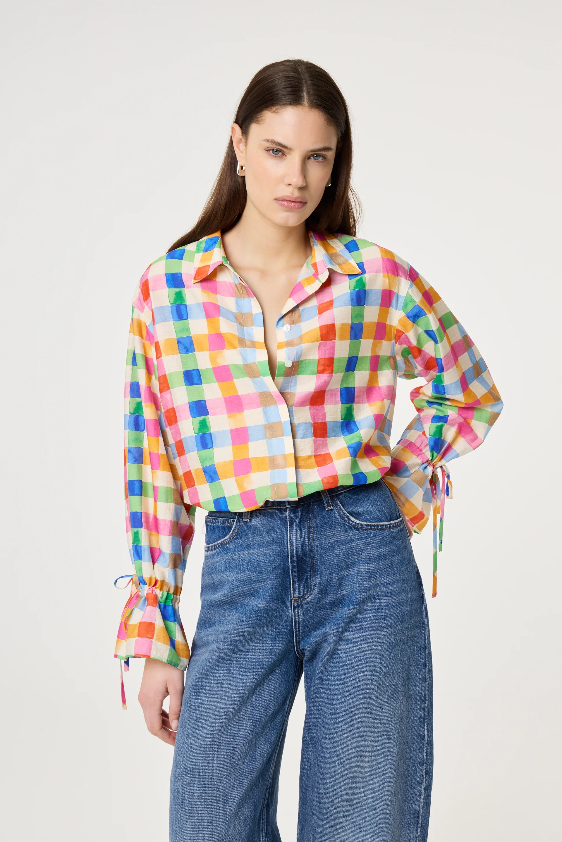Alicia Blouse | Cosy White/Solar Orange - Image 2