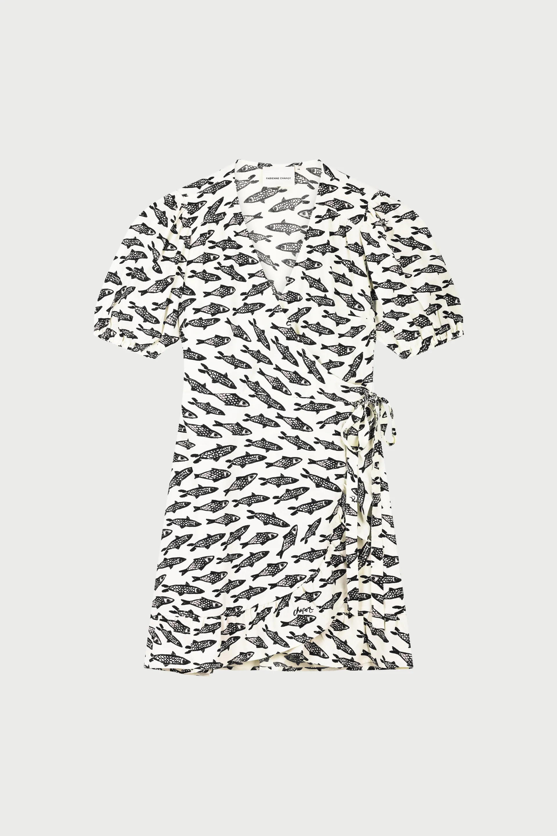 Ariel Dress | Cosy White/Black - Image 4