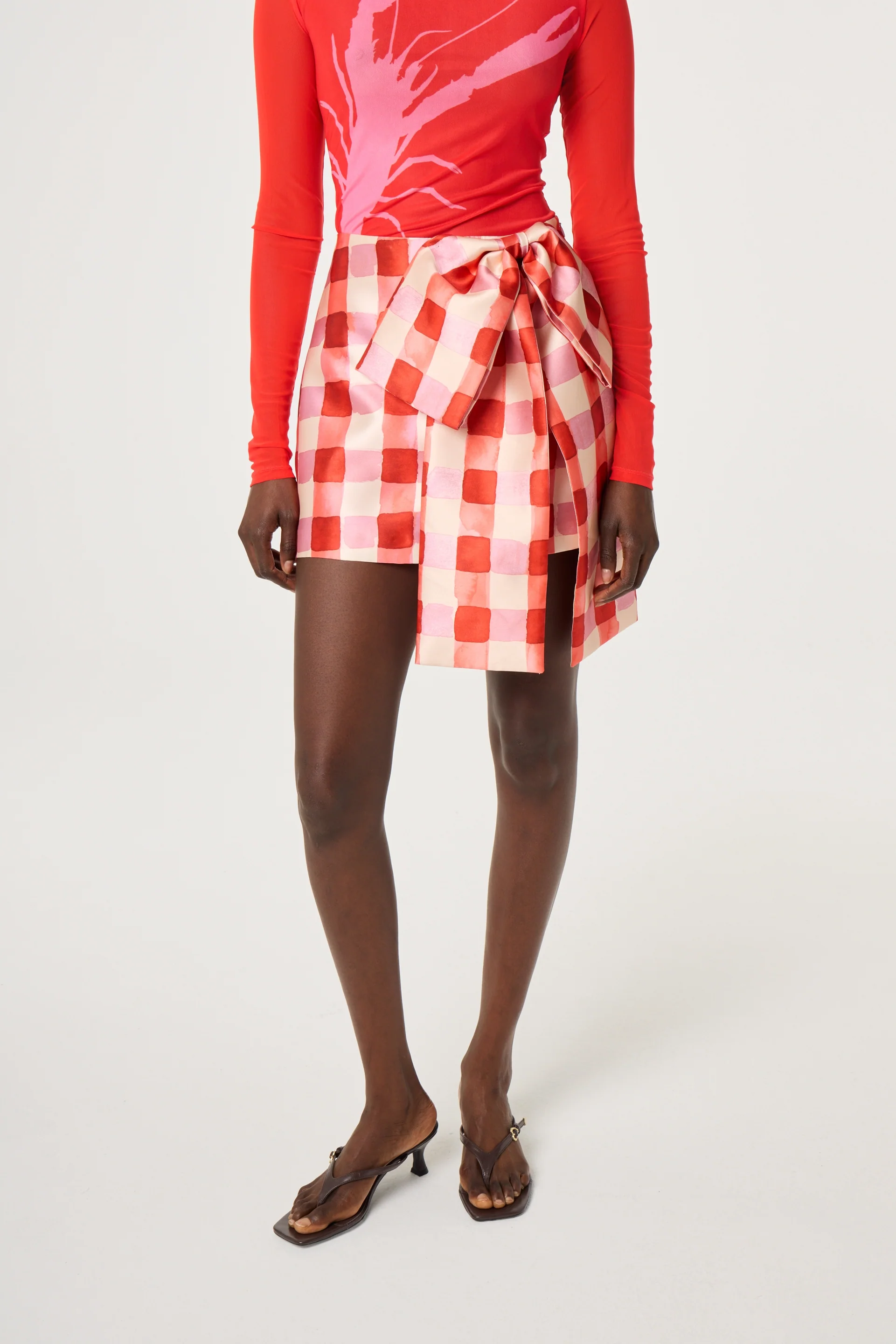 Beau Skirt | Tangerine Tango/Cosy White - Image 2