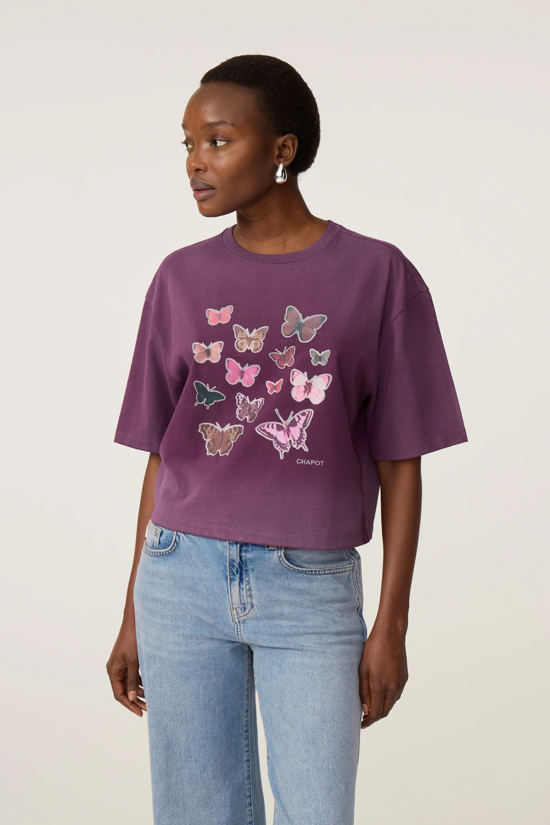Benja Butterfly T-shirt | Brigitte Bordeaux - Image 2