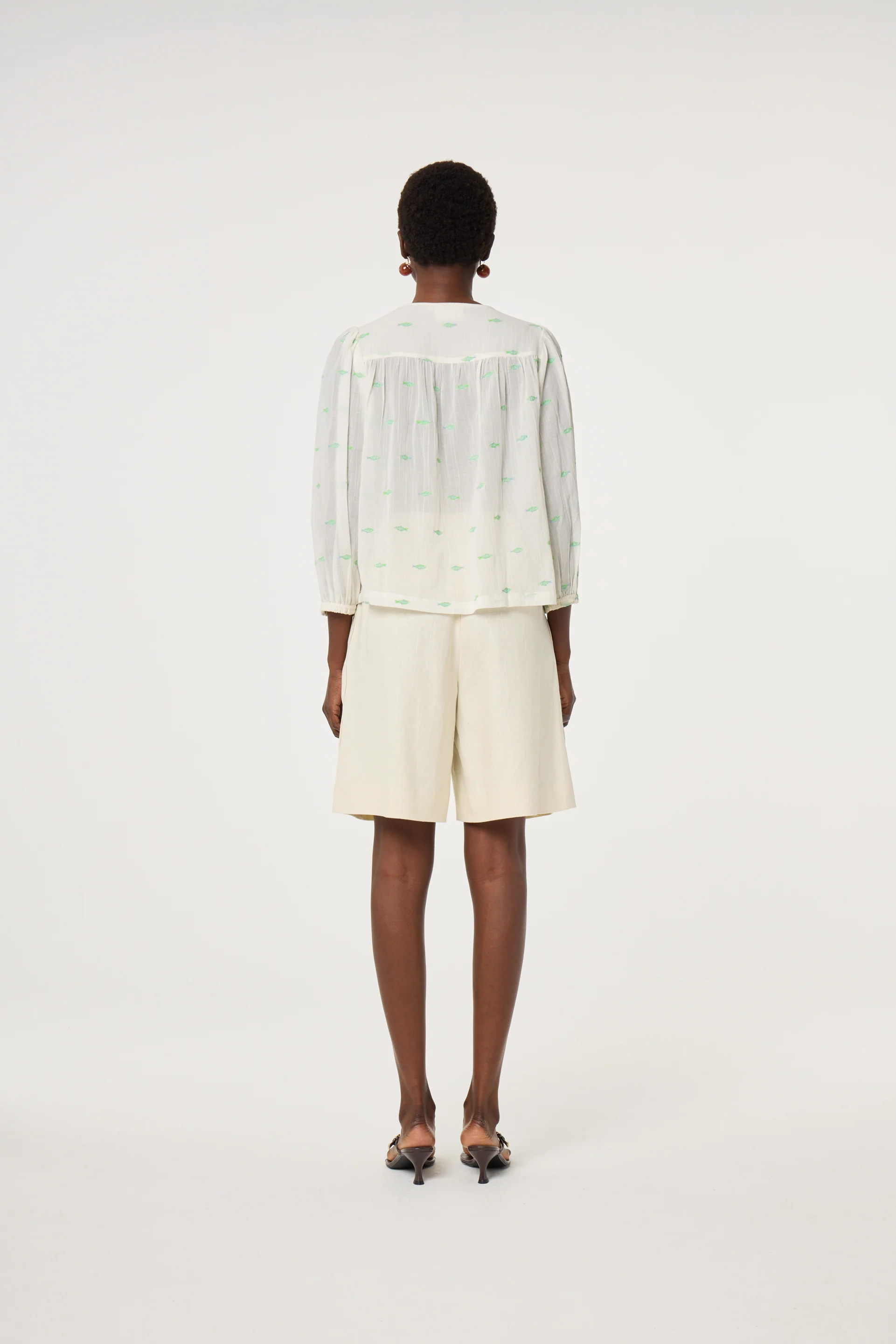 Bindi Top | Cosy White/Green - Image 3