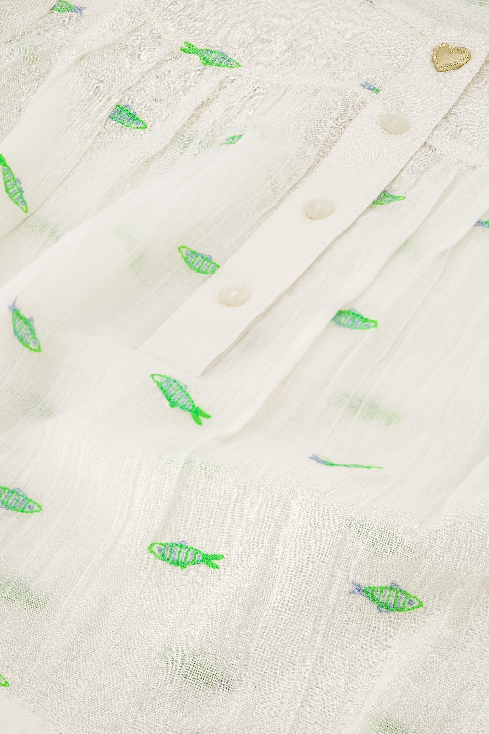 Bindi Top | Cosy White/Green - Image 5