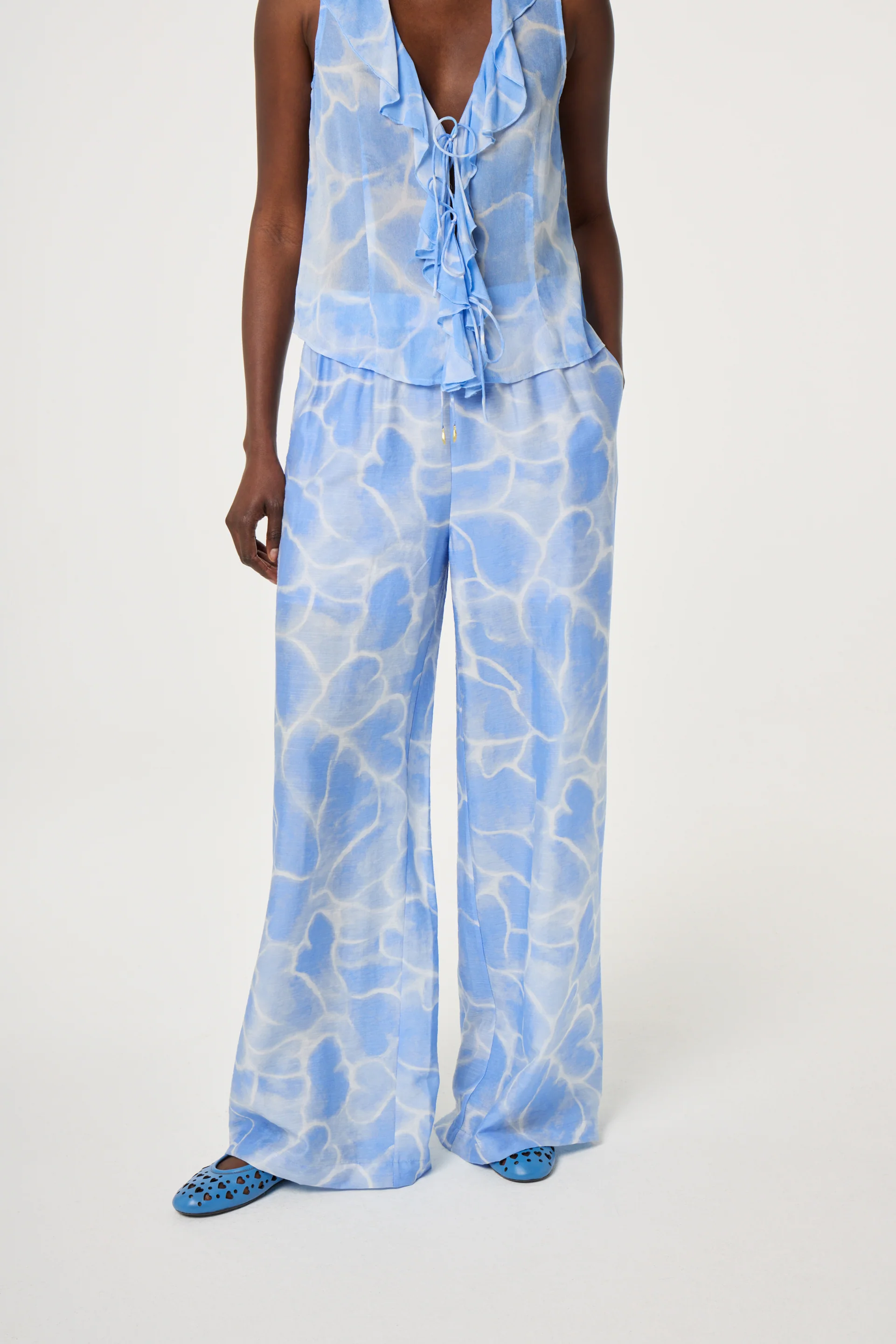 Brent Trousers | Light Blue/Crispy White - Image 2