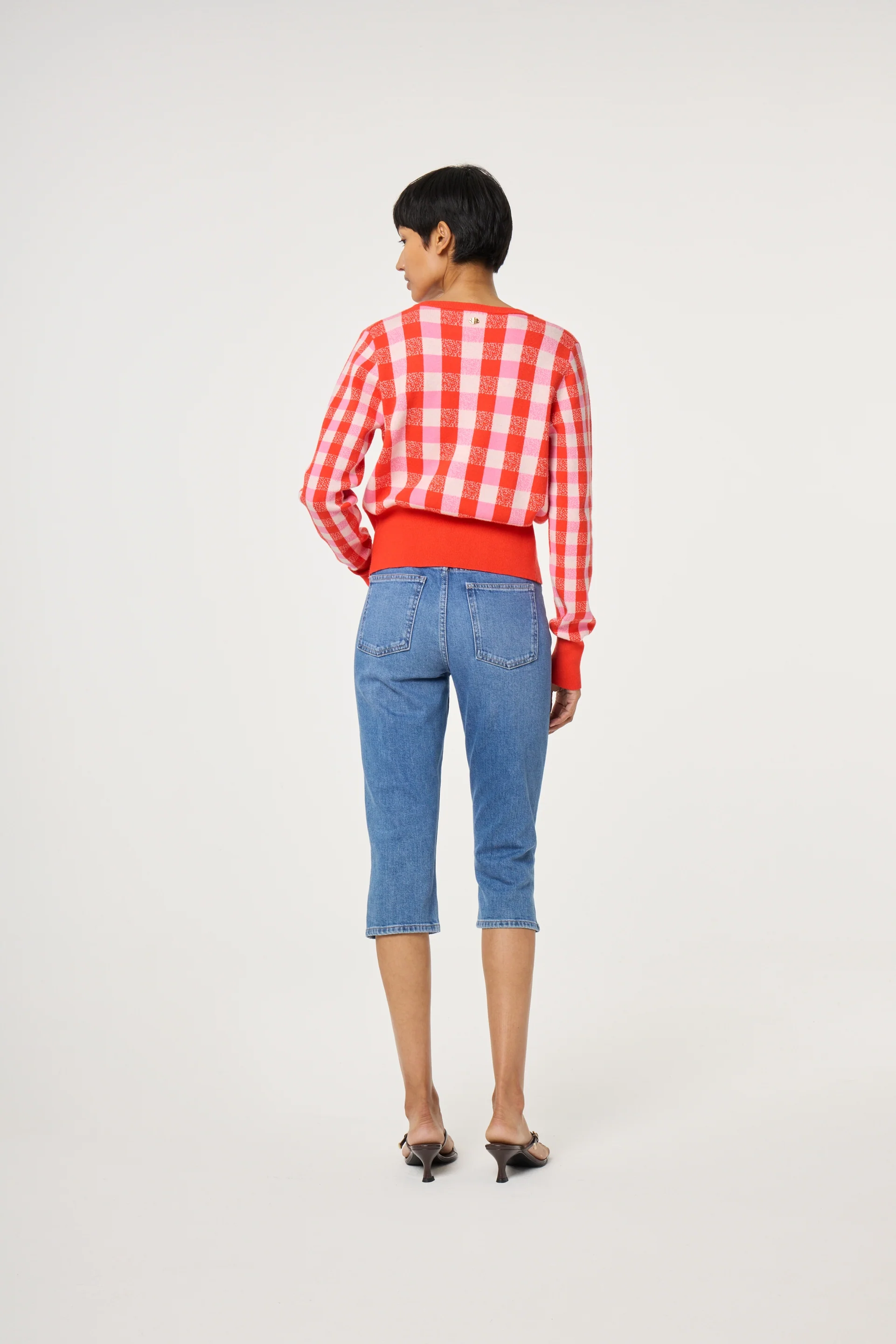 Camille Cardigan | Cosy White/Tangerine Tango - Image 3