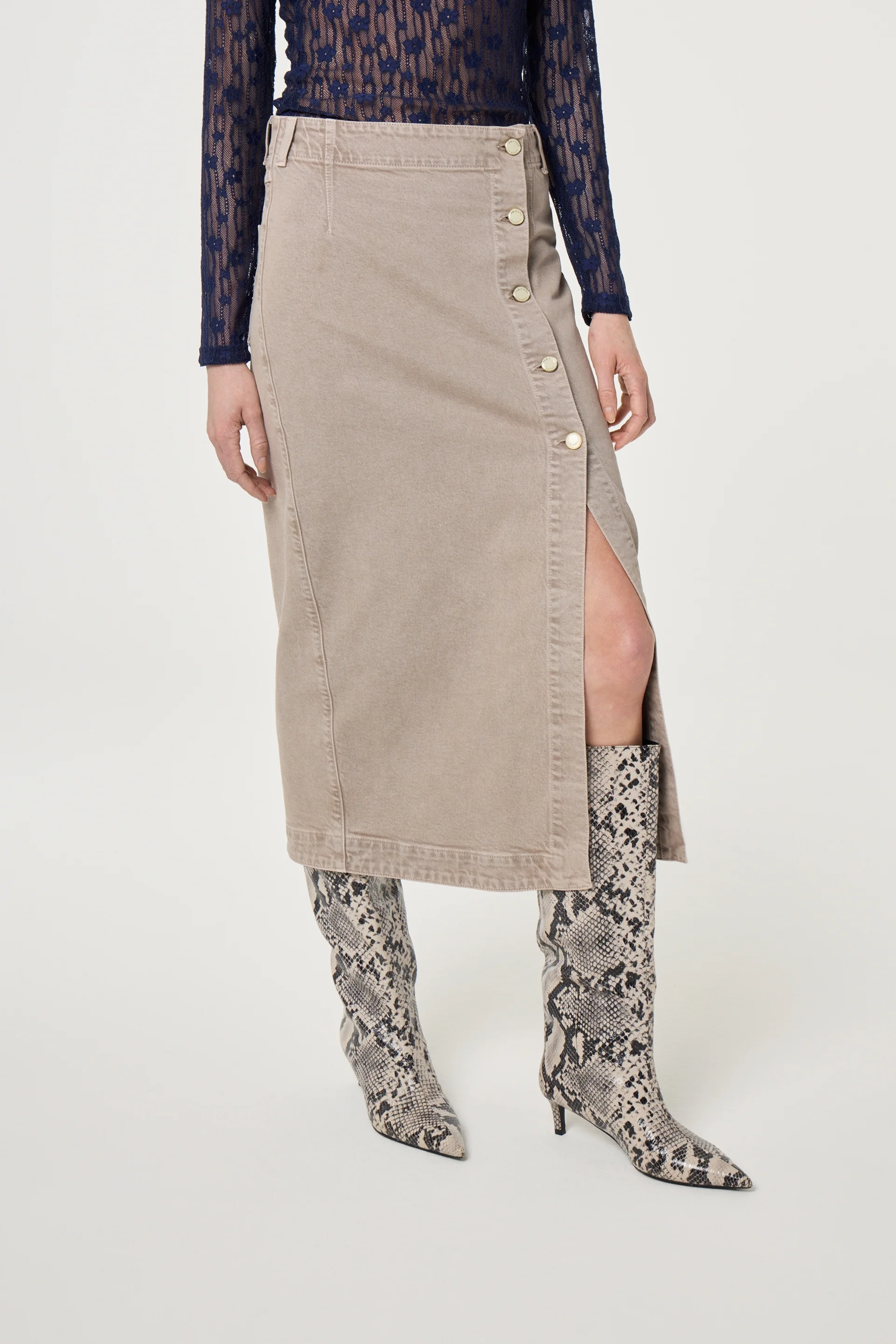 Carmel Denim Skirt | Quick Sand - Image 2
