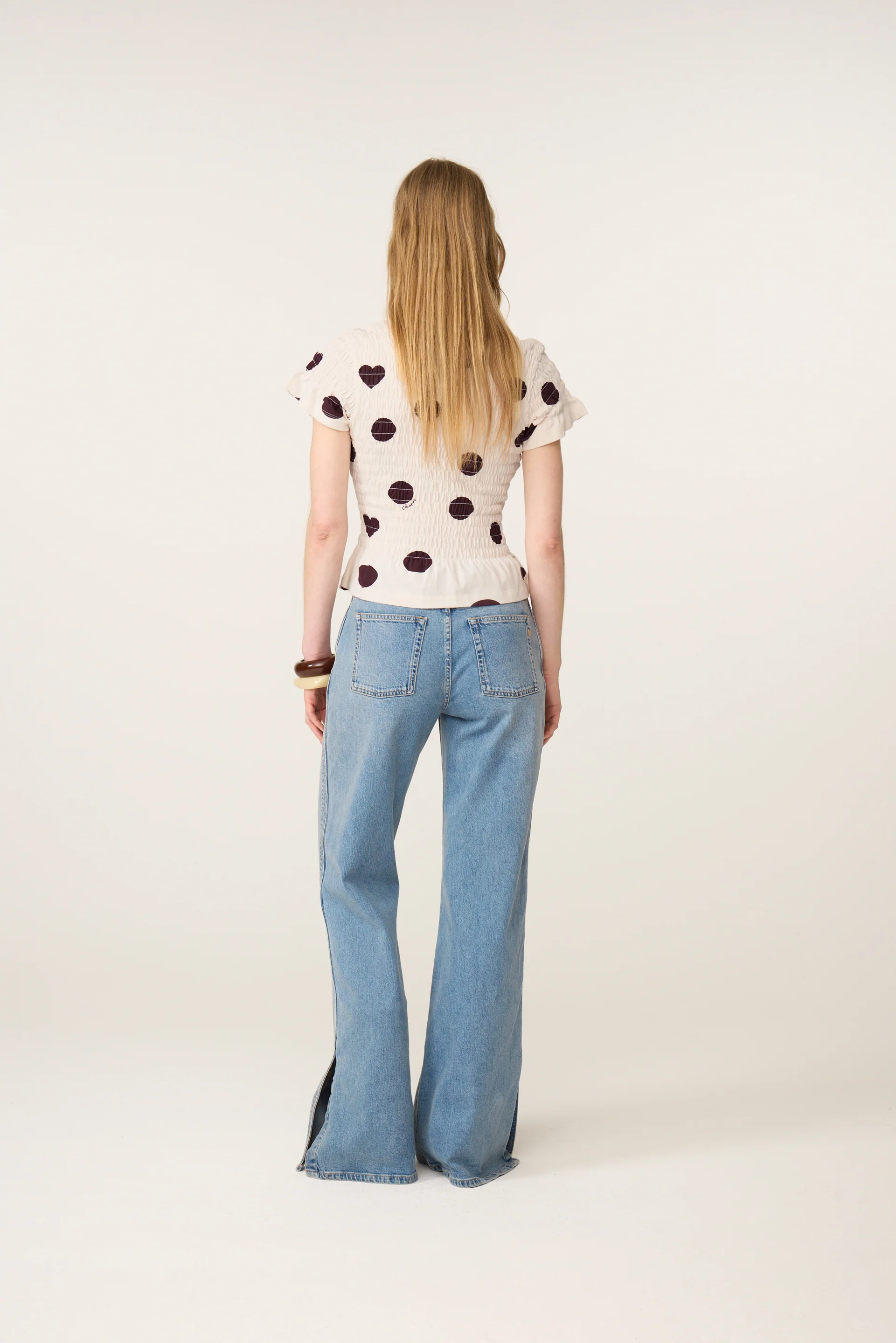 Carmen Polka T-shirt | Brown/Cosy White - Image 3