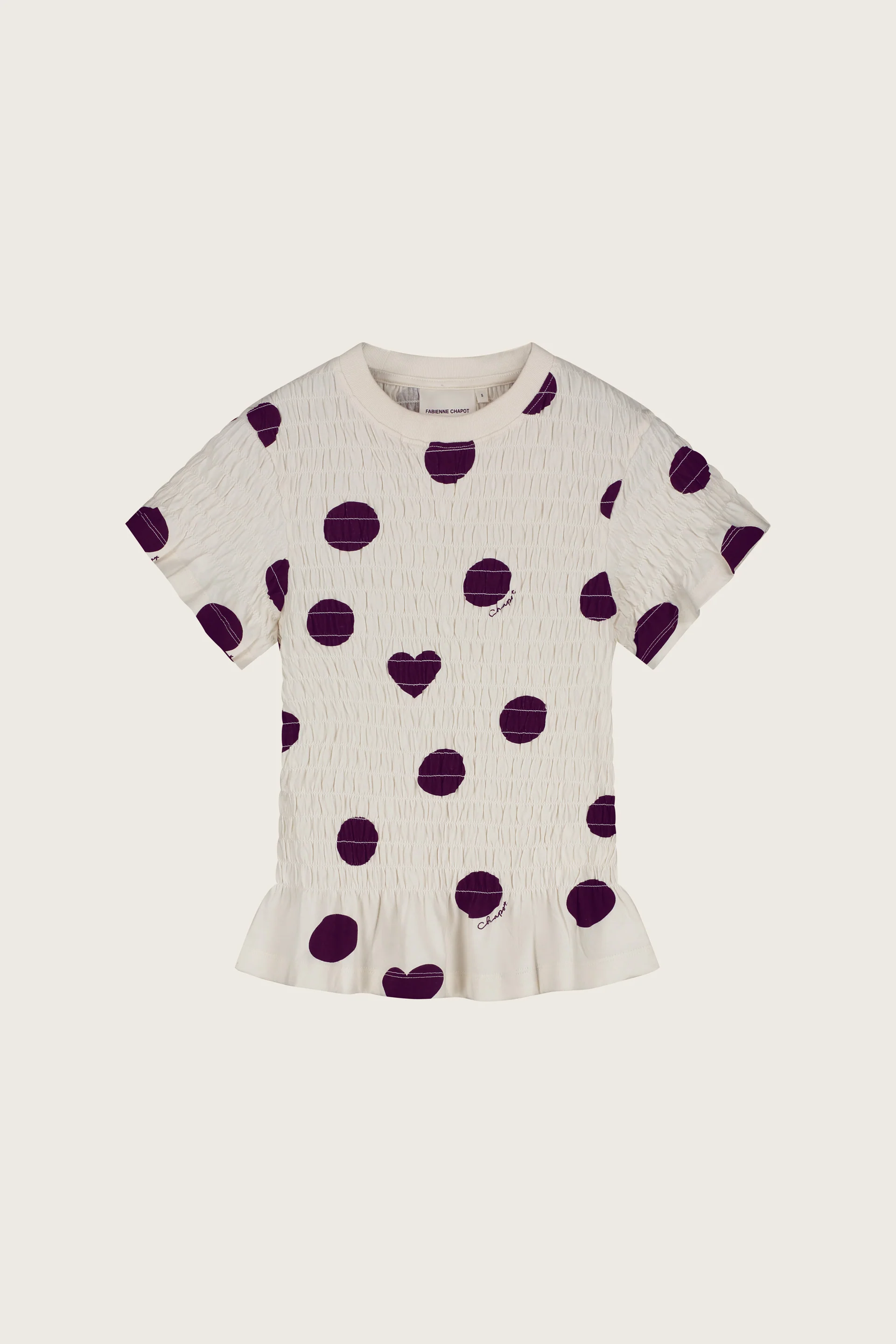 Carmen Polka T-shirt | Brown/Cosy White - Image 4