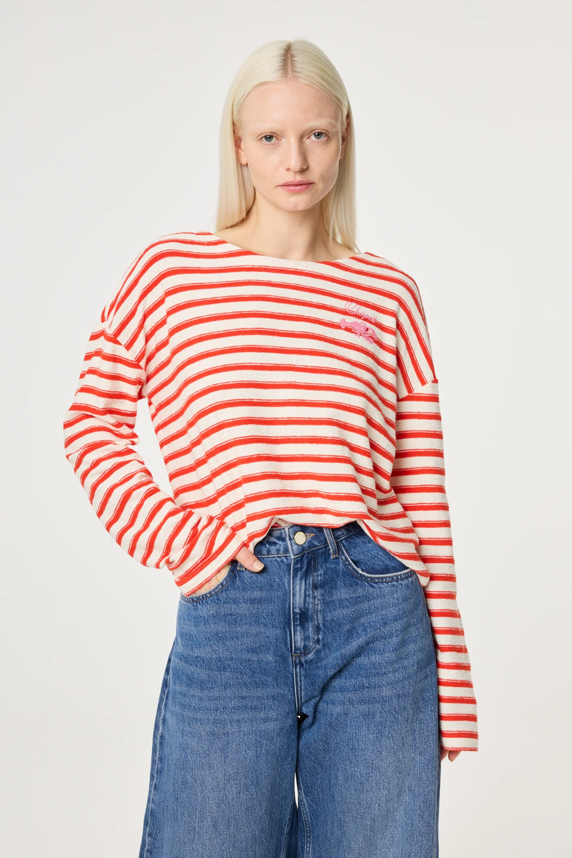 Celina Top | Cosy White/Tangerine Tango - Image 2
