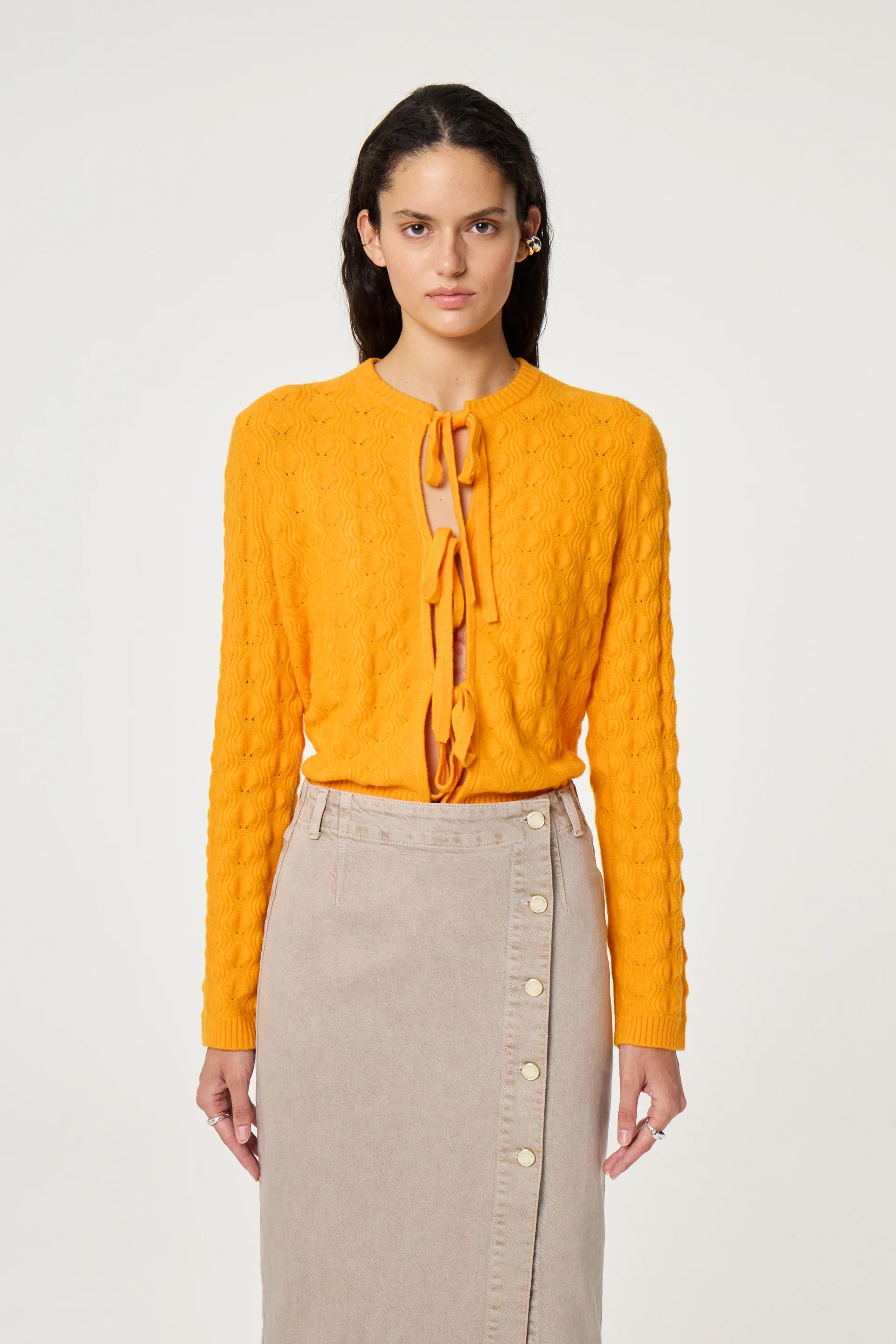 Chelsea Cardigan | Solar Orange - Image 2