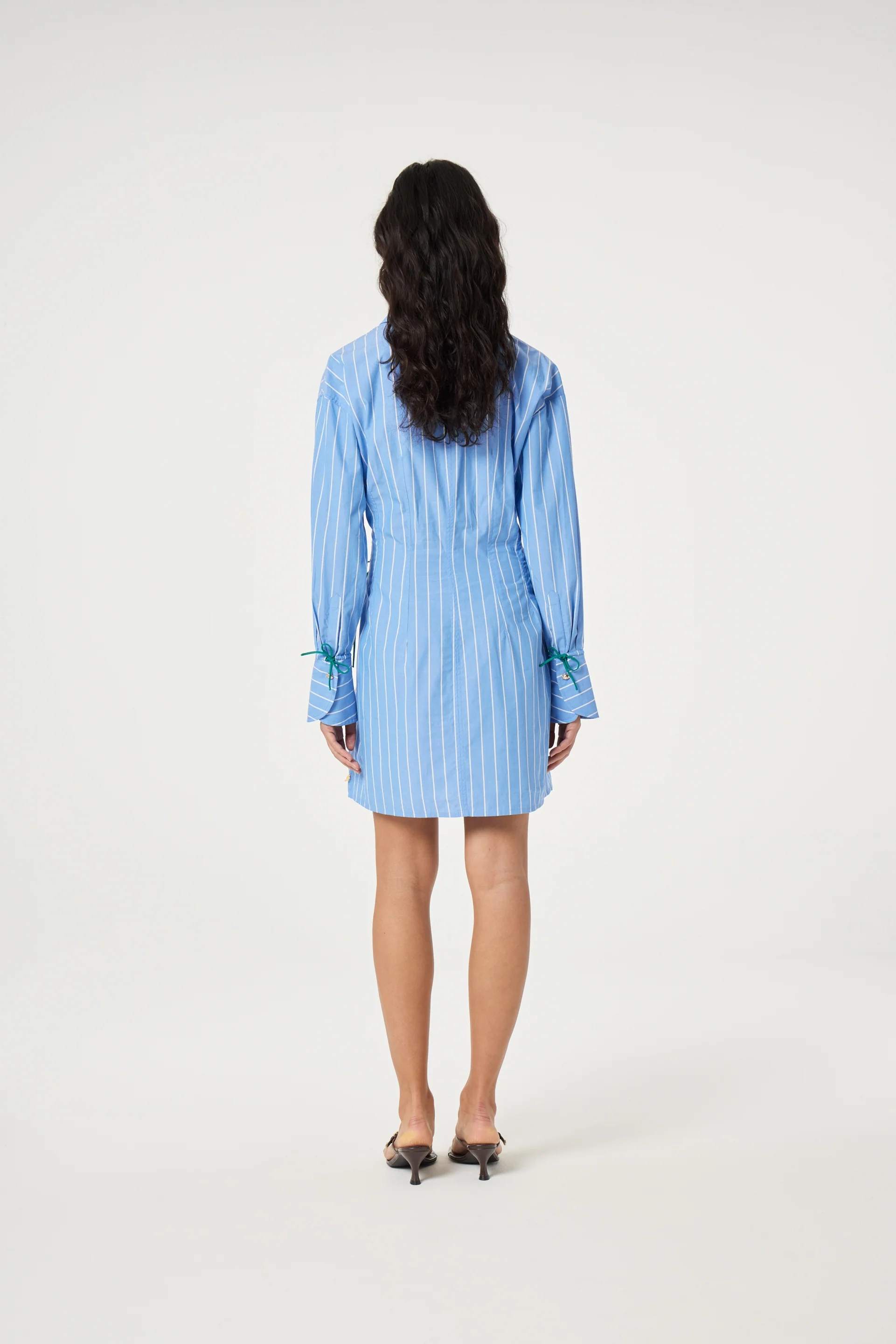 Coletta Blue Stripe Dress | Marina Blue/Cosy White - Image 4