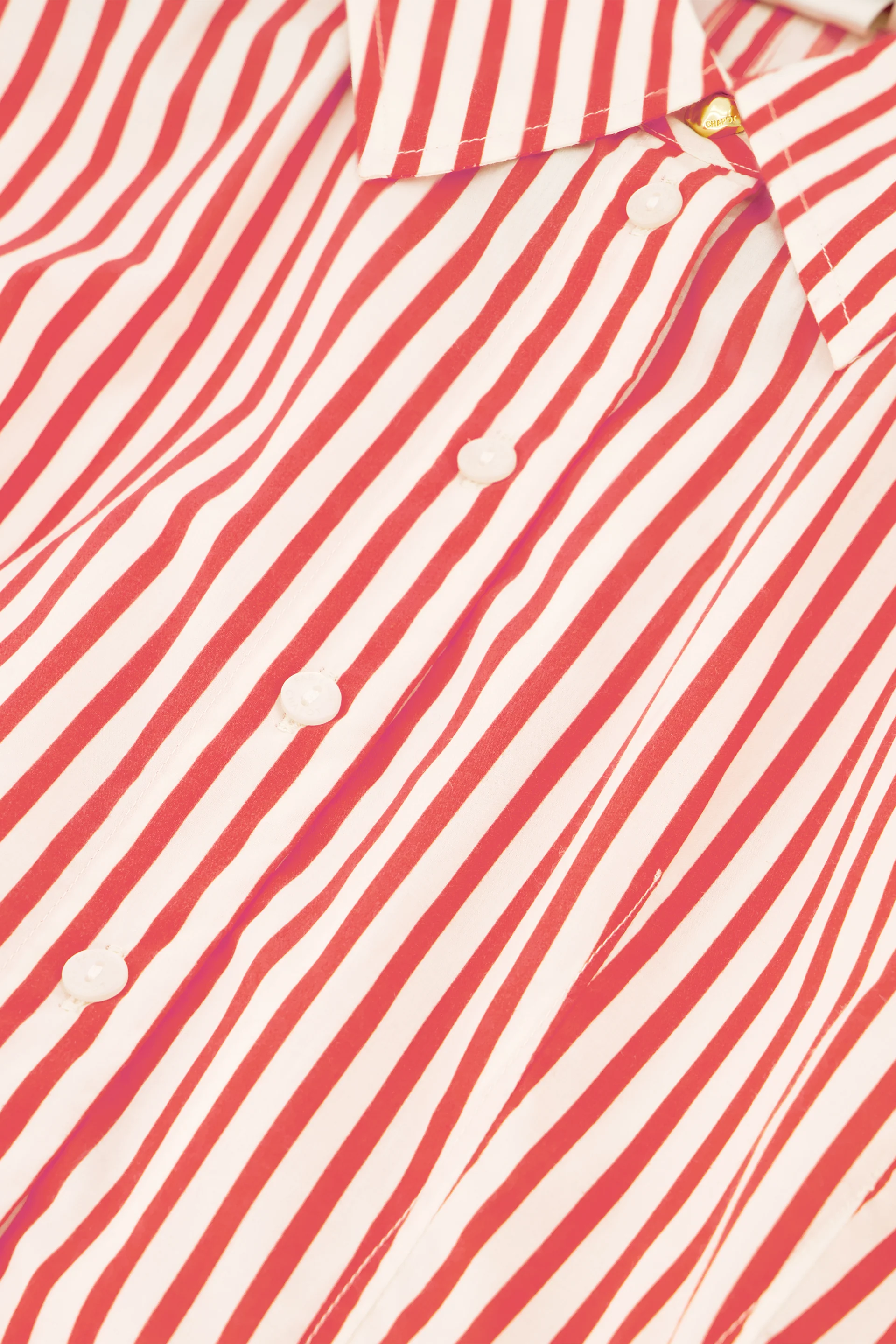 Coletta Red Shirt Stripe Dress | Cosy White/Tangerine Tango - Image 5