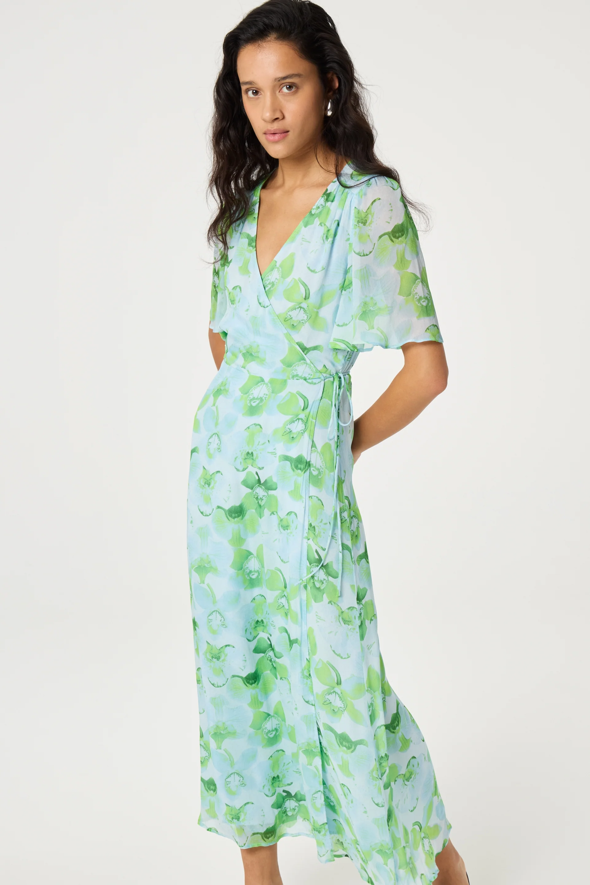 Denise Dress | Light Blue/Green - Image 2