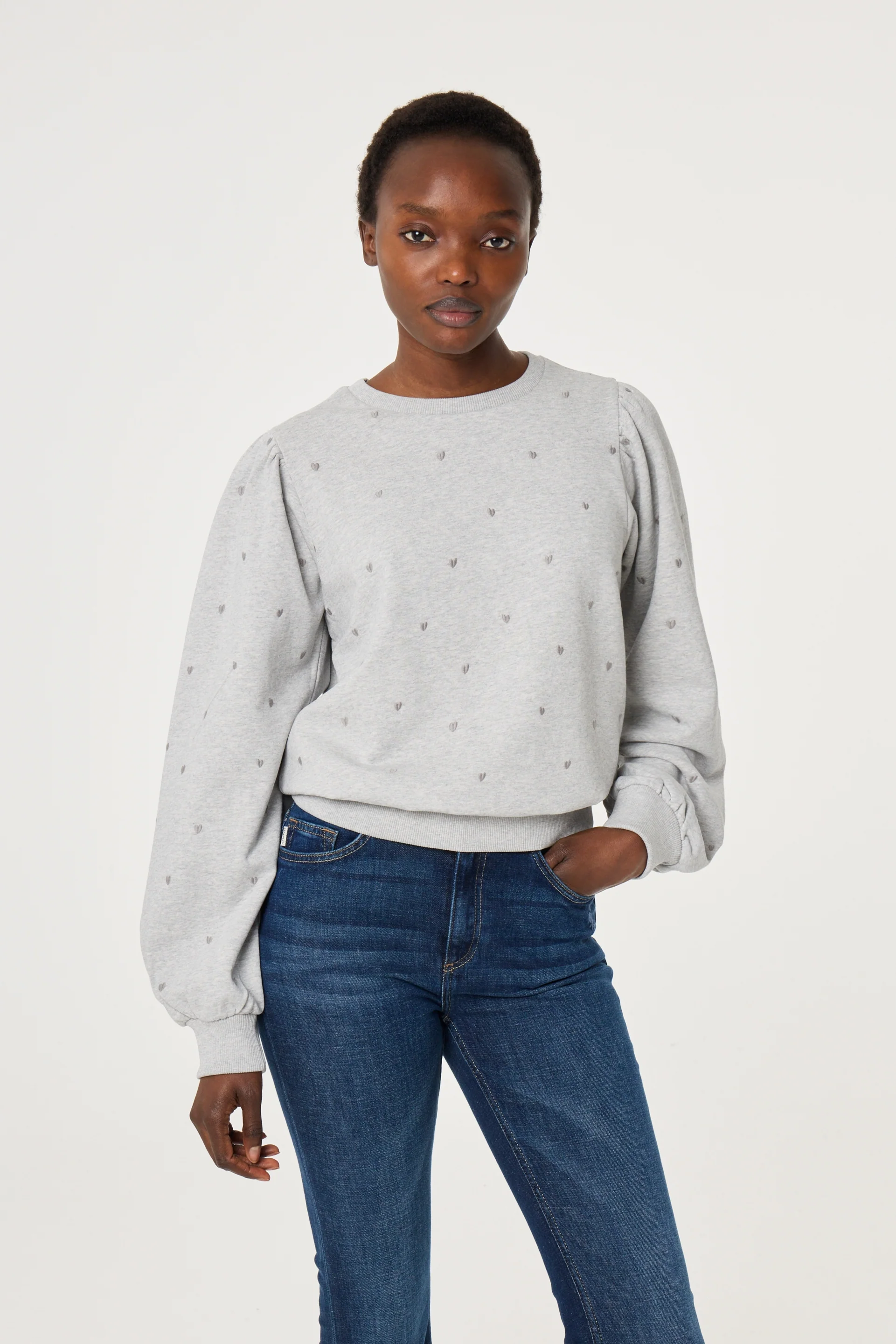 Dina Sweater | Grey Melange - Image 2