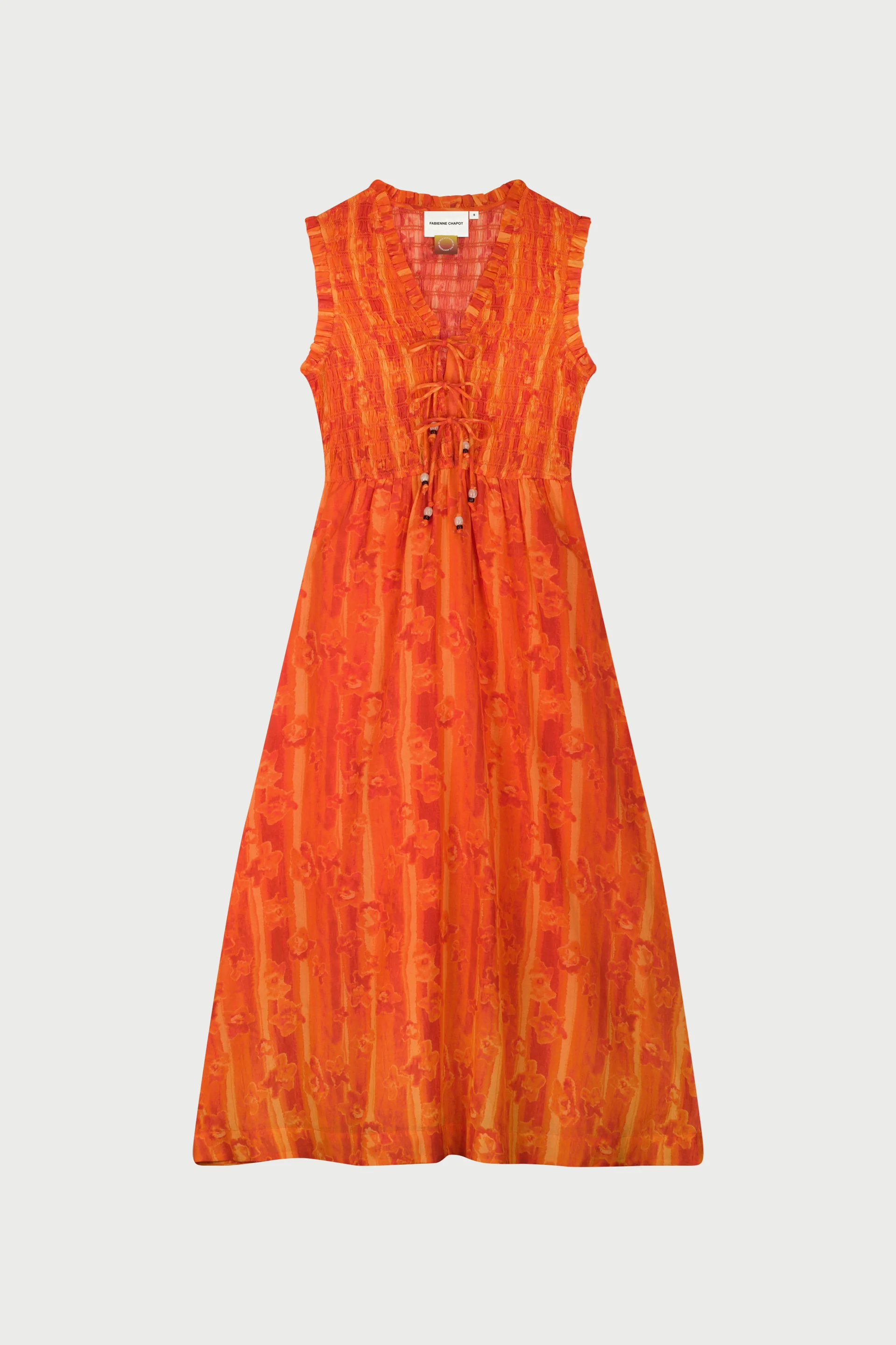 Elou Dress | Orange/Orange - Image 5
