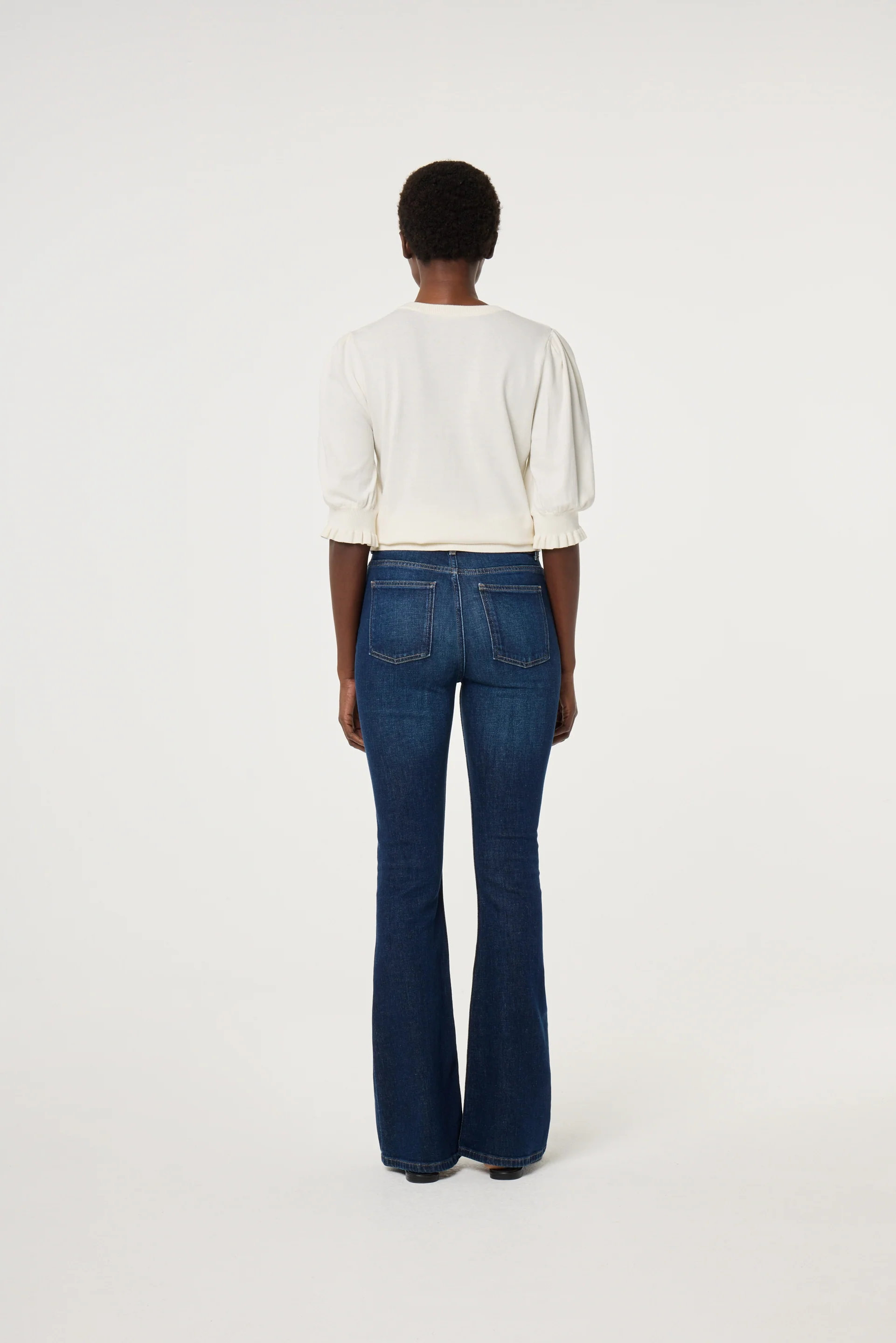 Eva Flare Jeans | Dark Indigo - Image 3