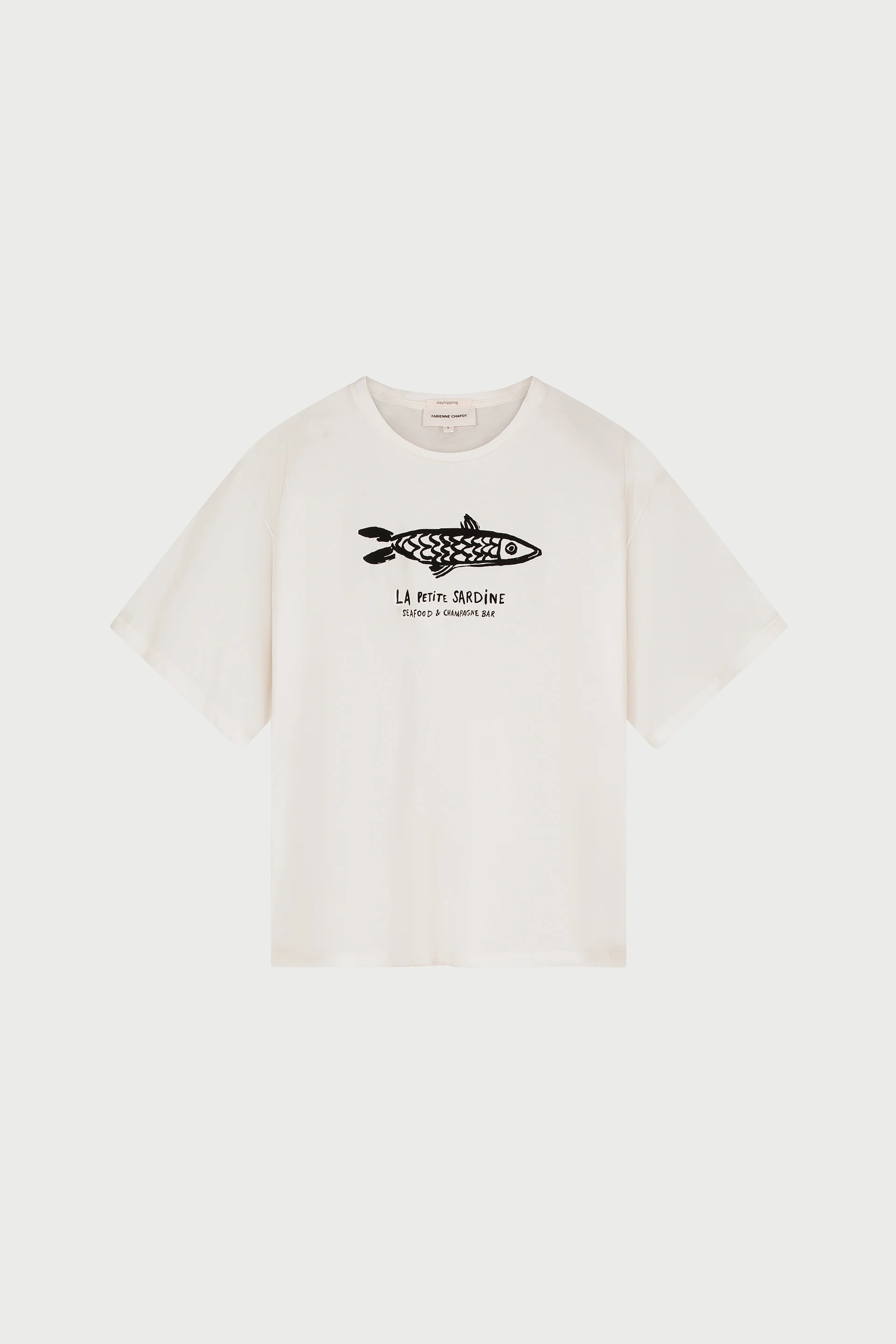 Fay T-shirt | Cosy White/Black - Image 4