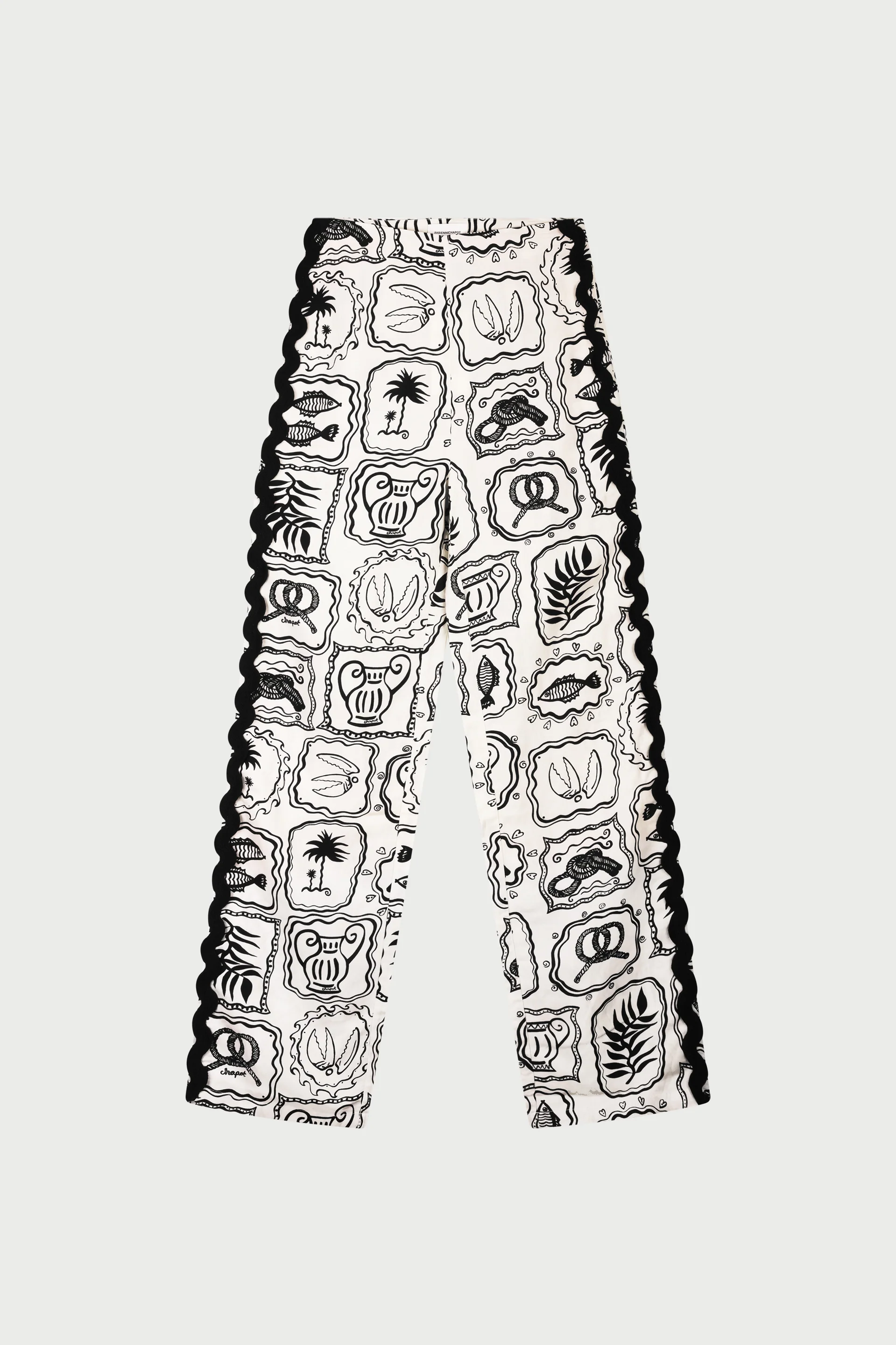 Guicho Trousers | Cosy White/Black - Image 4