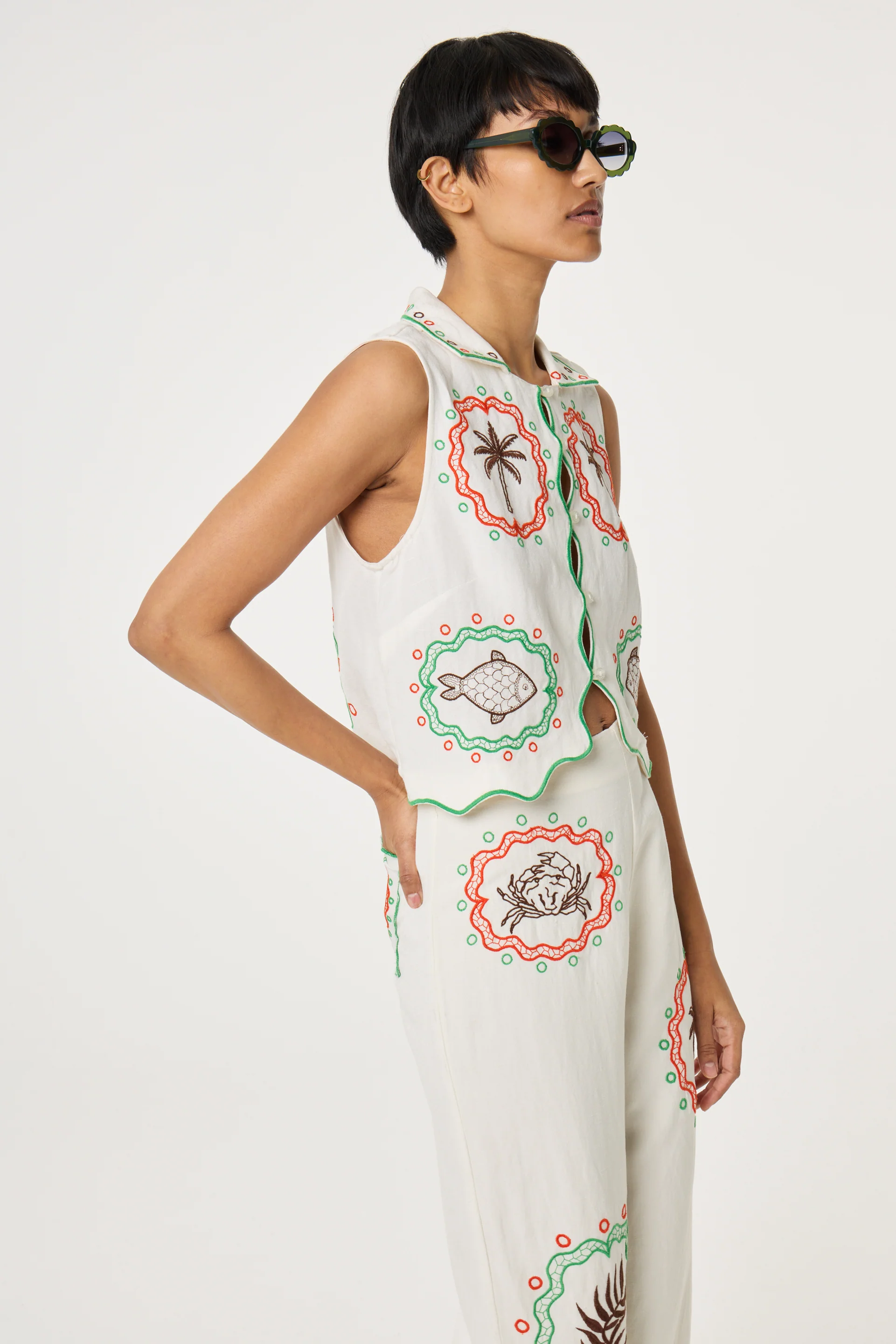 Guicho Trousers - Rita | Cosy White - Image 2