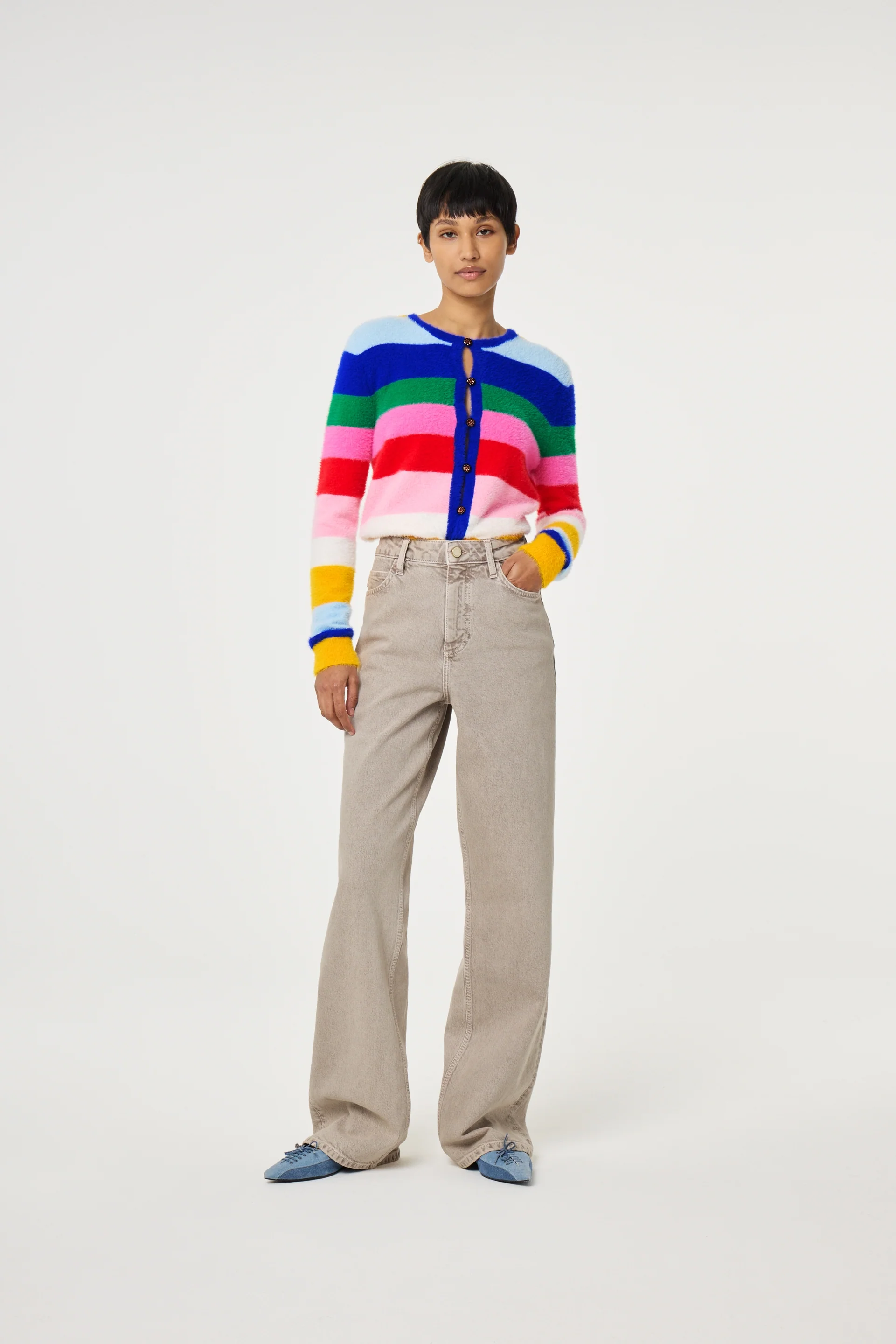 Henry Cardigan | Multi Stripe