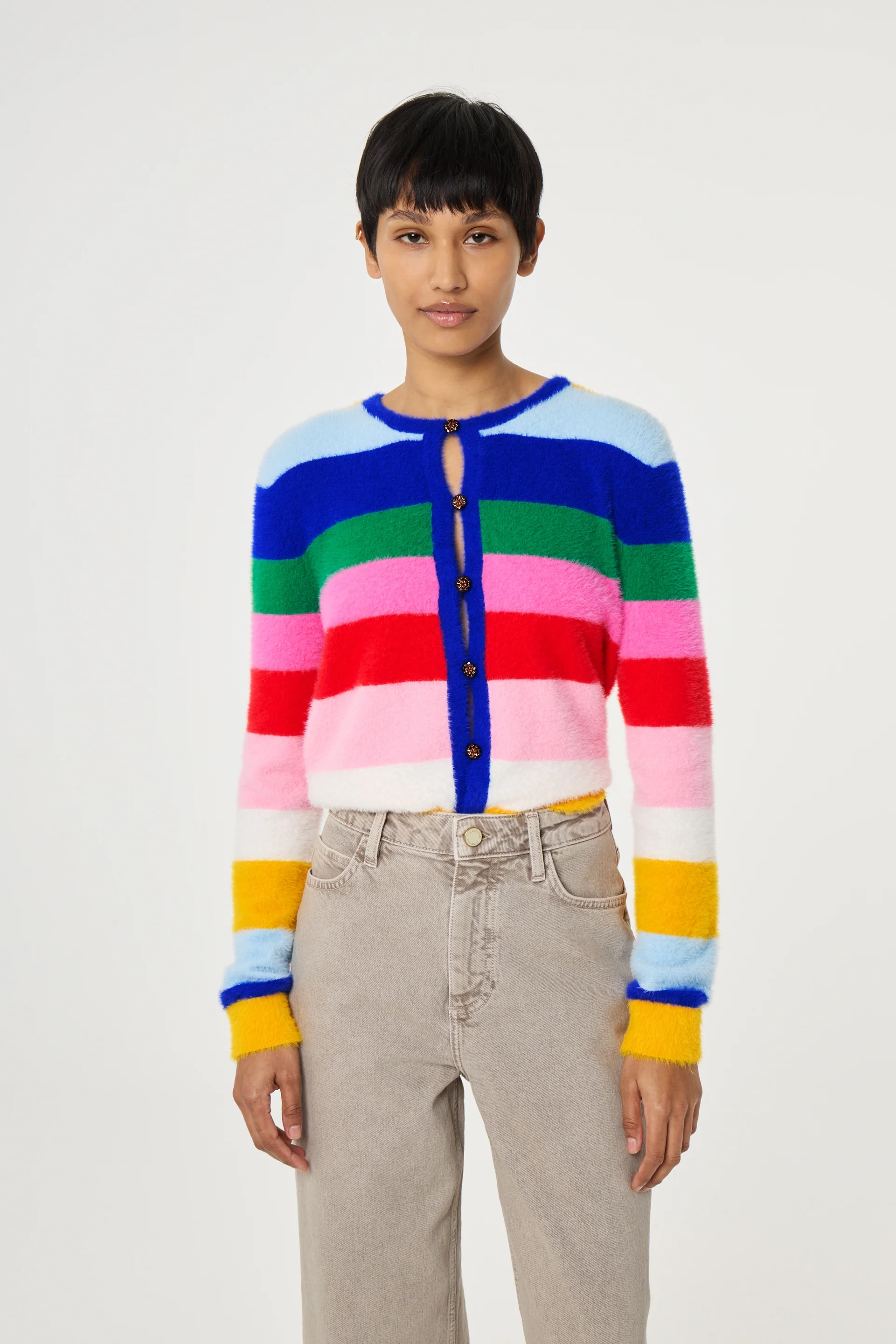 Henry Cardigan | Multi Stripe - Image 2