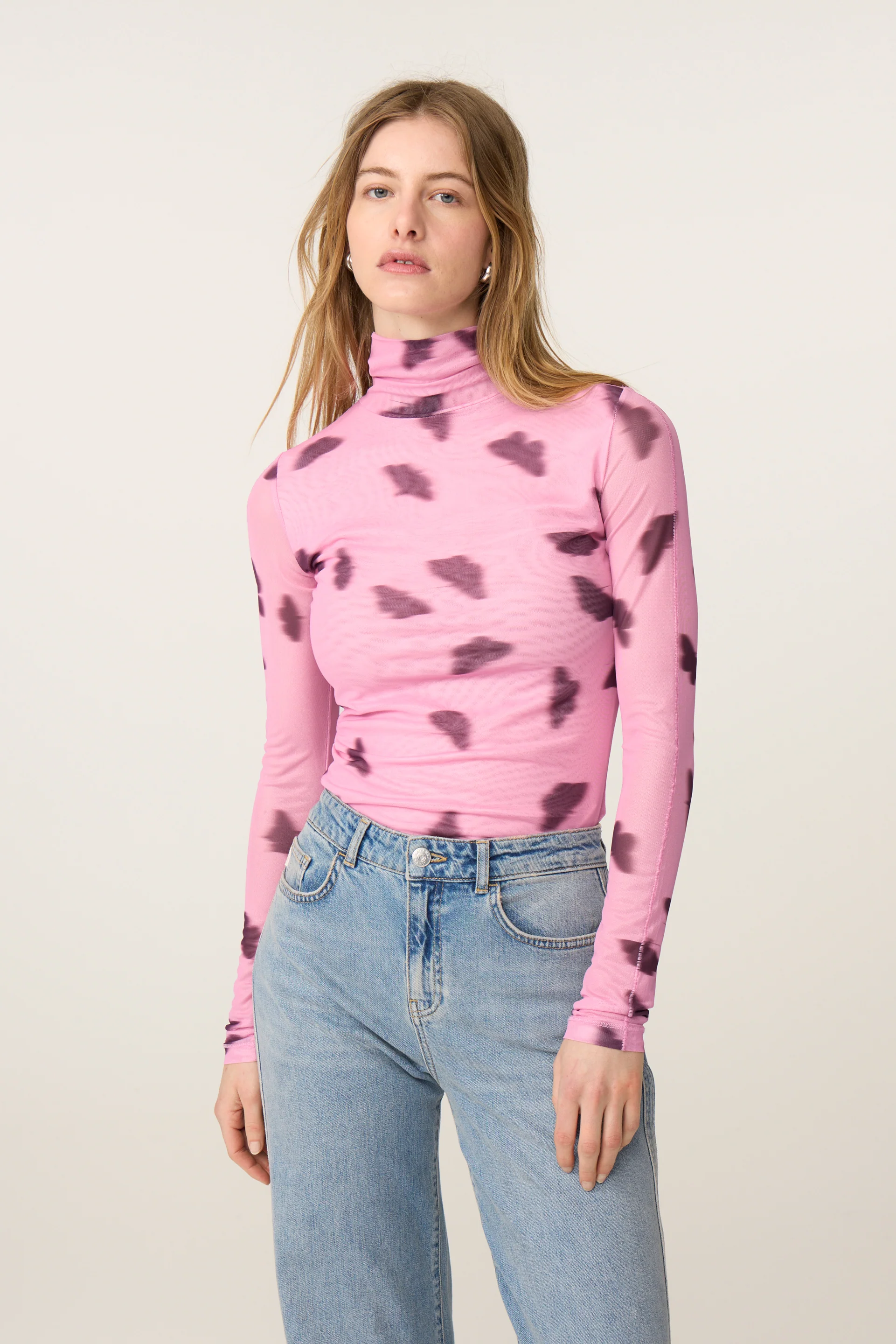 Jadyn Top | Pink Rose/Brown - Image 2