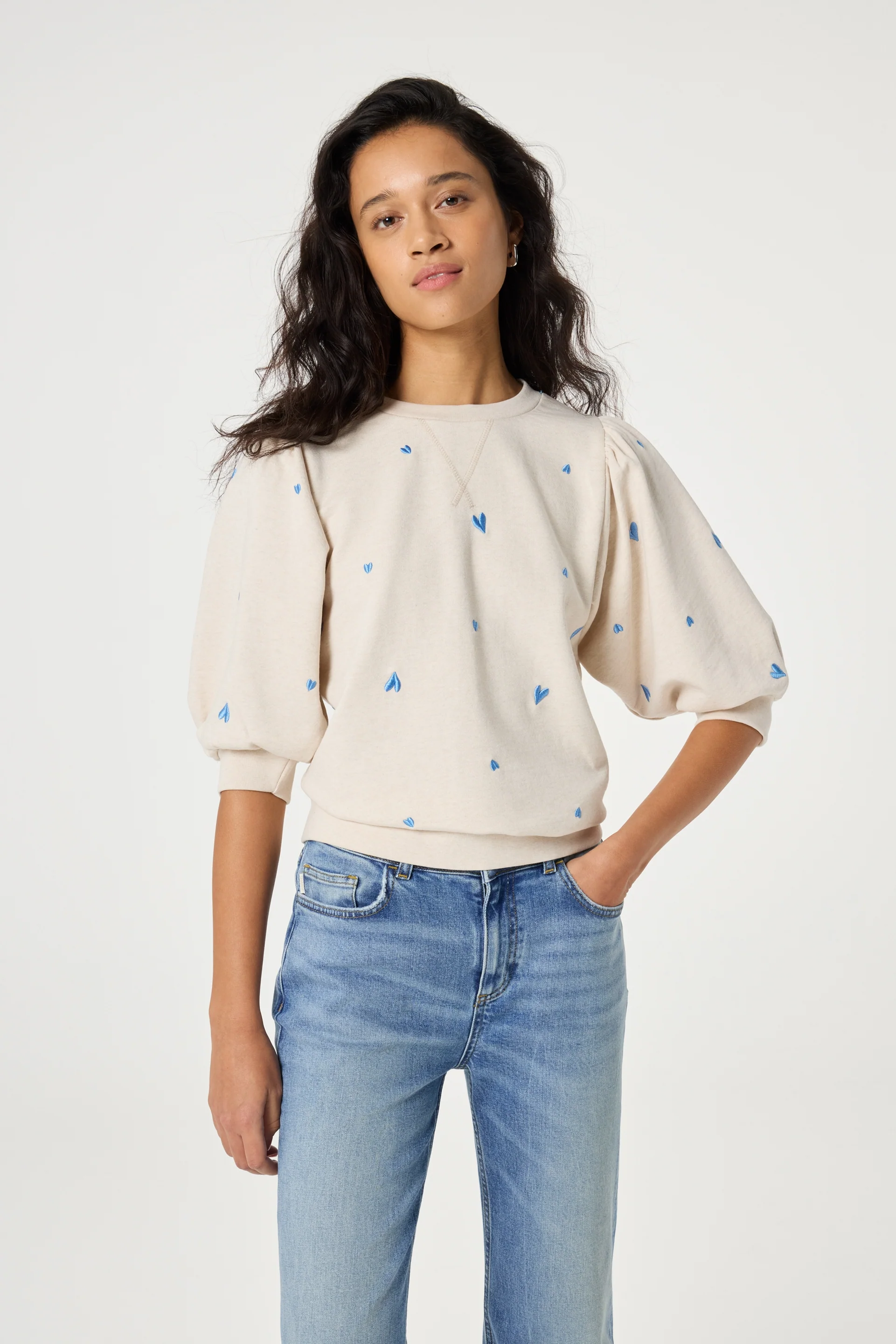 Jana SS Sweater | Oatmeal Melange - Image 2