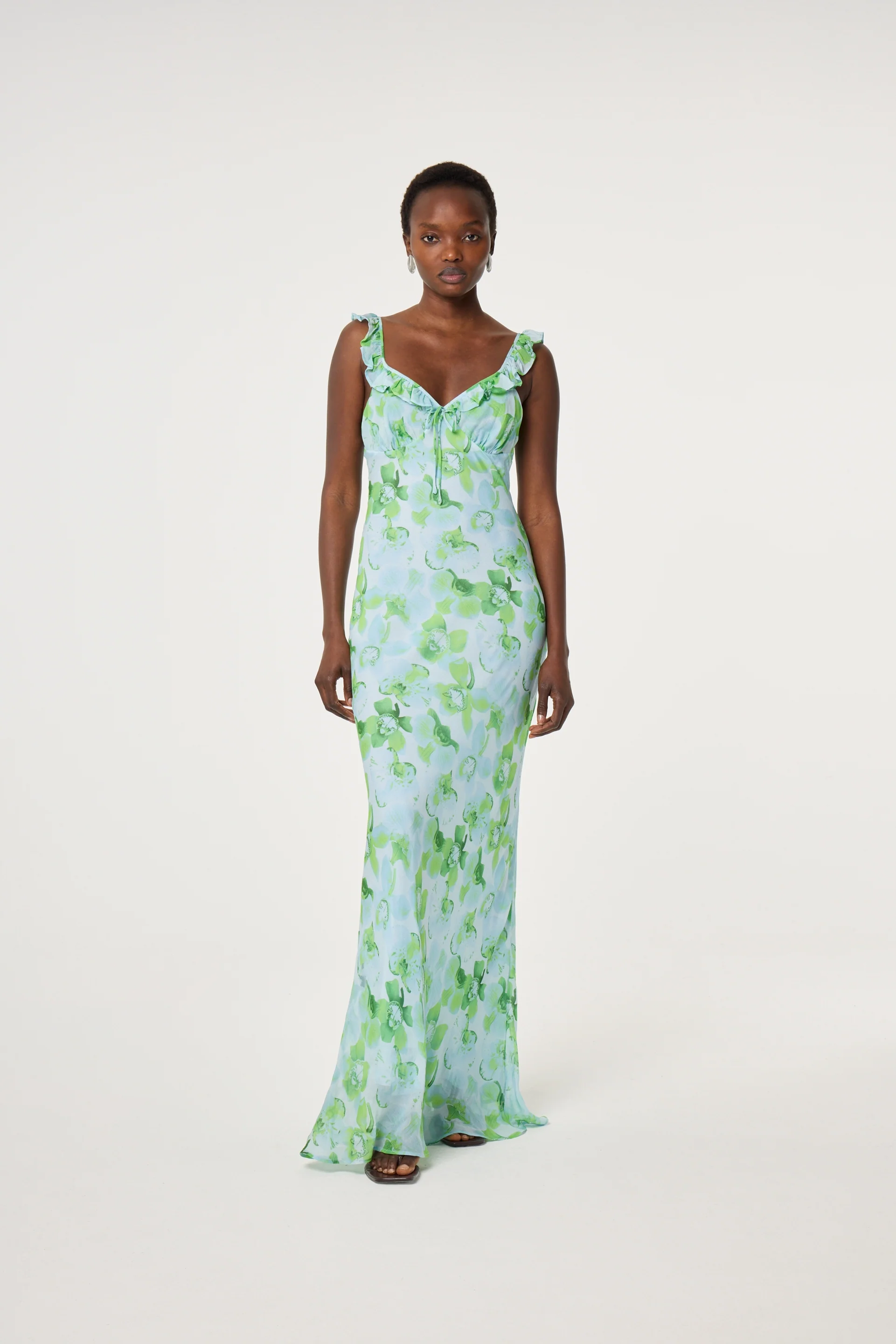 Josine Dress | Light Blue/Green