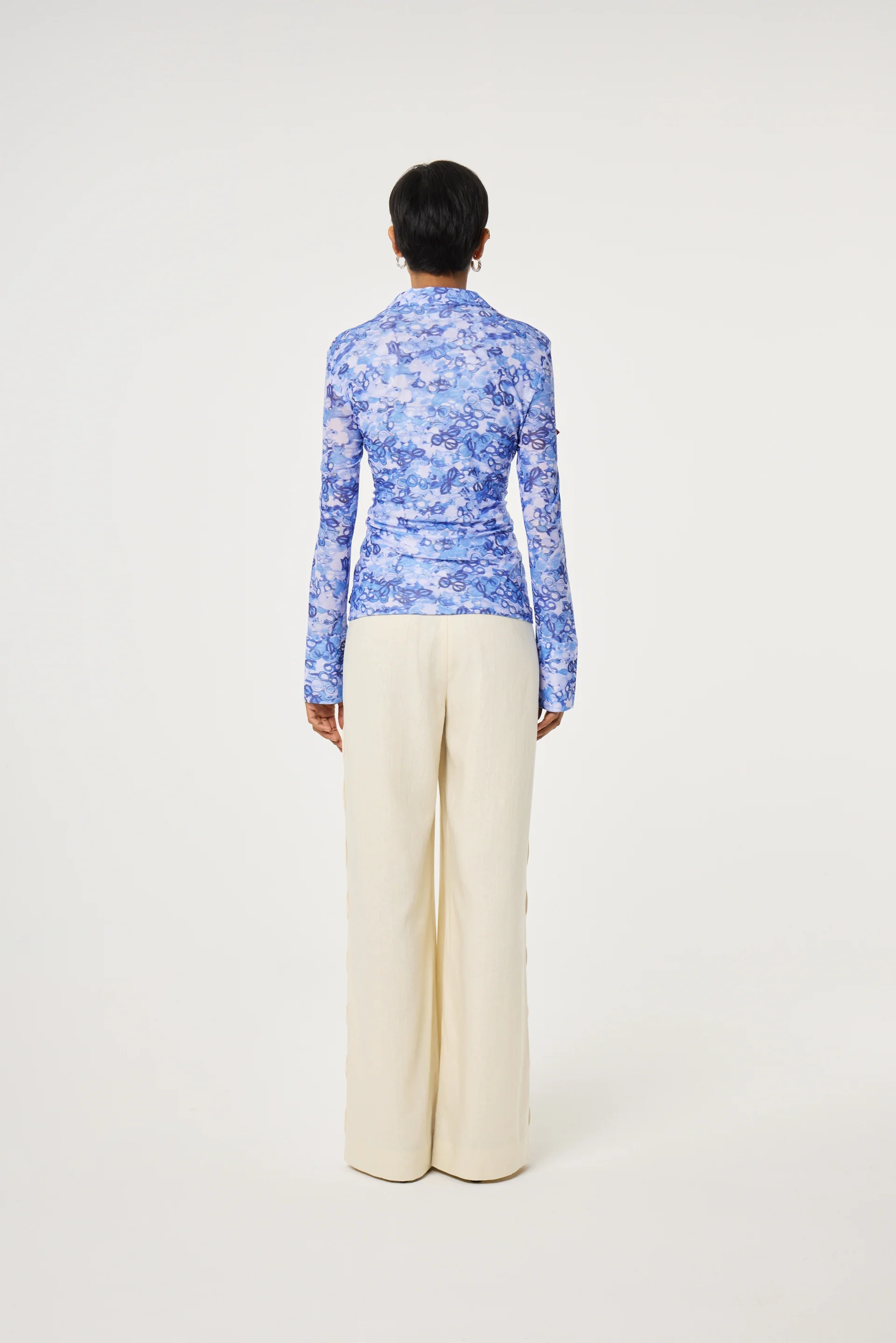 Kevis Blouse | Blue/Cosy White - Image 3