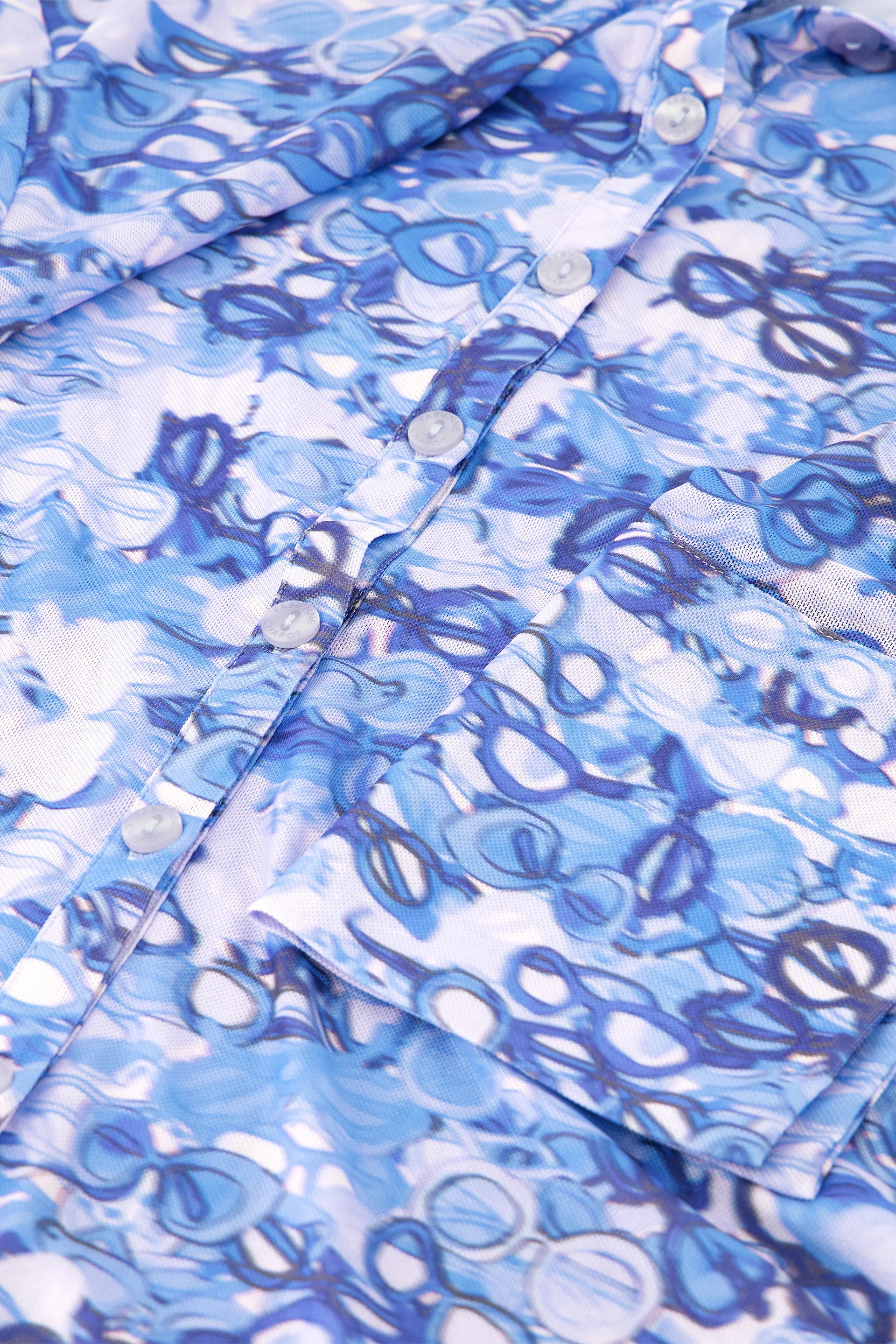 Kevis Blouse | Blue/Cosy White - Image 5