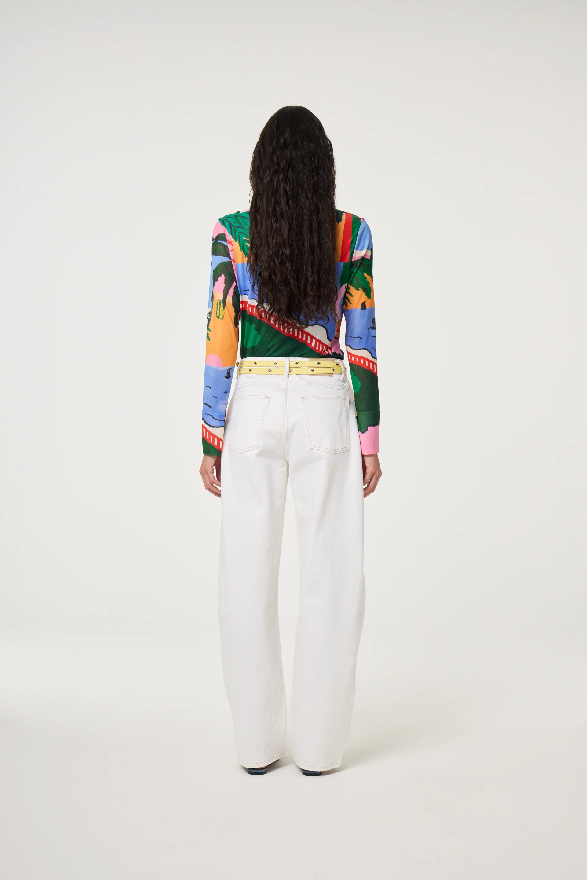 Kevis Blouse | Marina Blue/Evergreen - Image 3