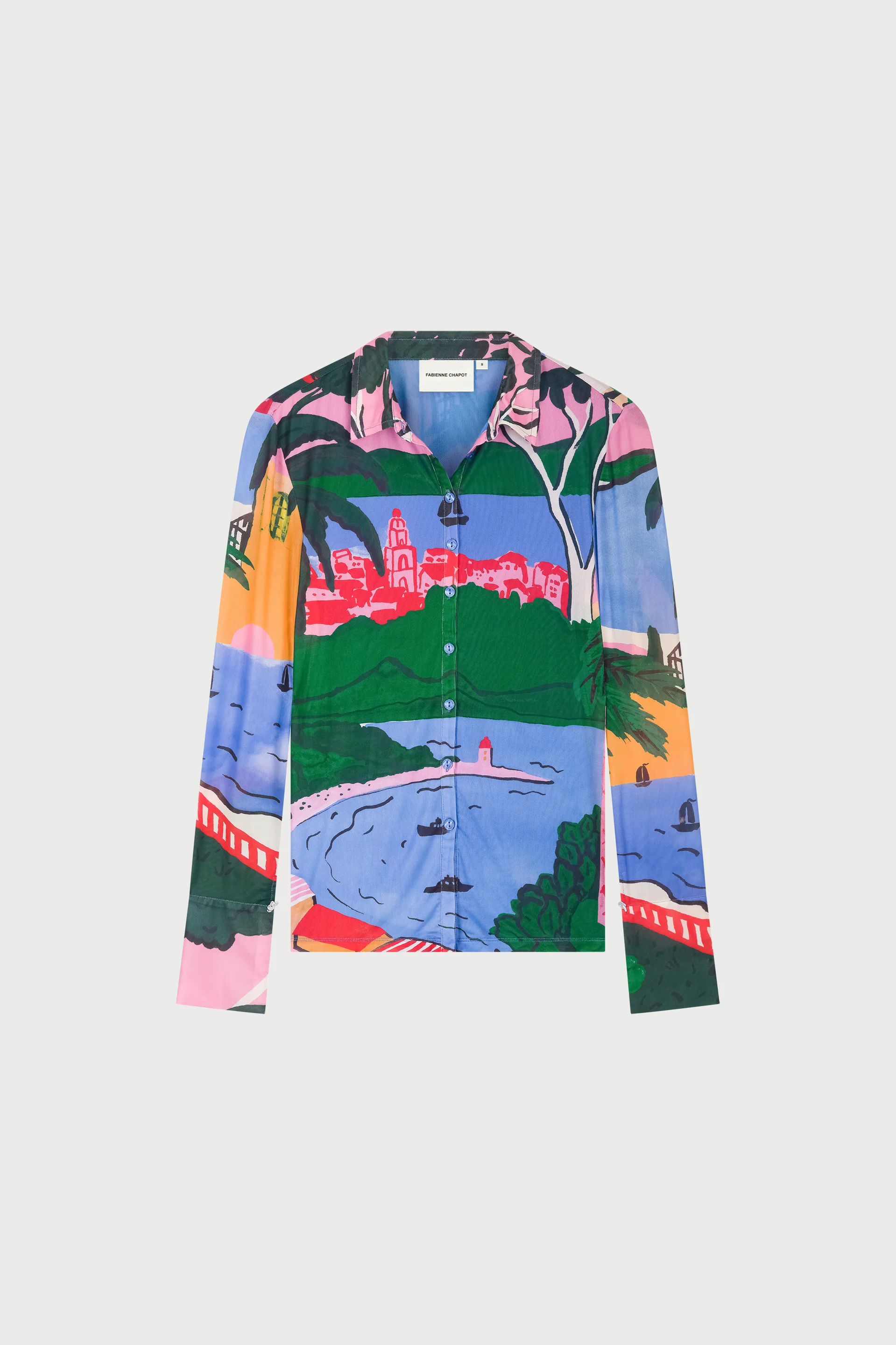 Kevis Blouse | Marina Blue/Evergreen - Image 4