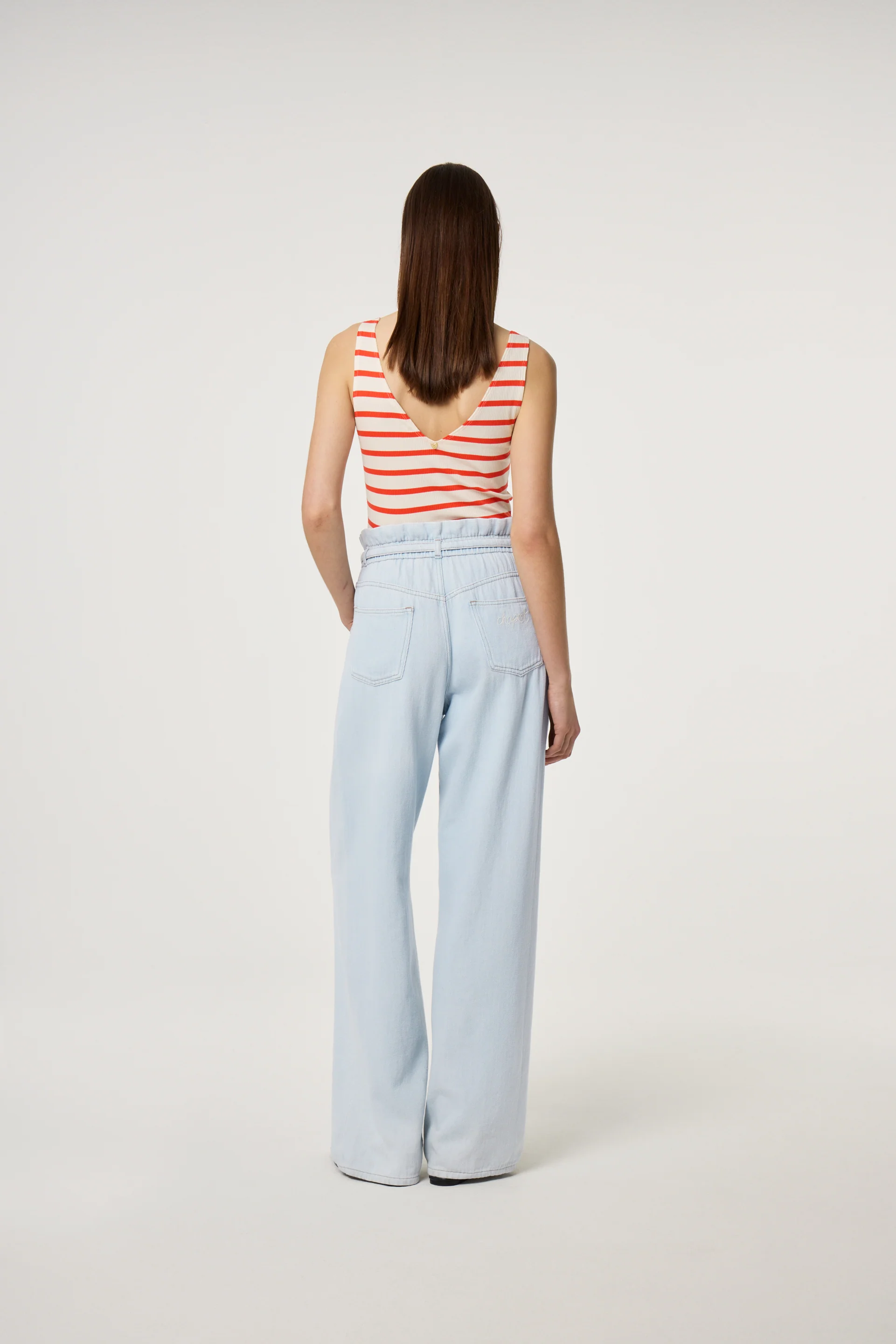 Lena Top | Cosy White/Tangerine Tango - Image 3