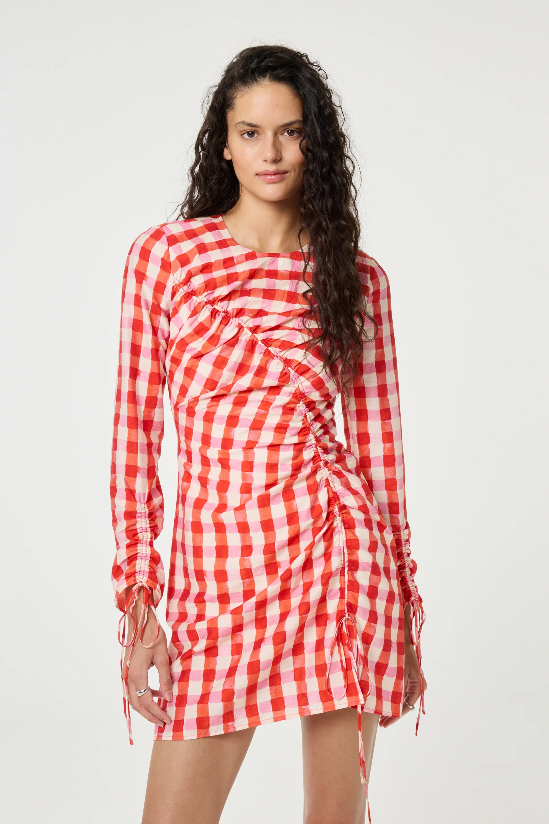 Levi Dress | Tangerine Tango/Cosy White - Image 2