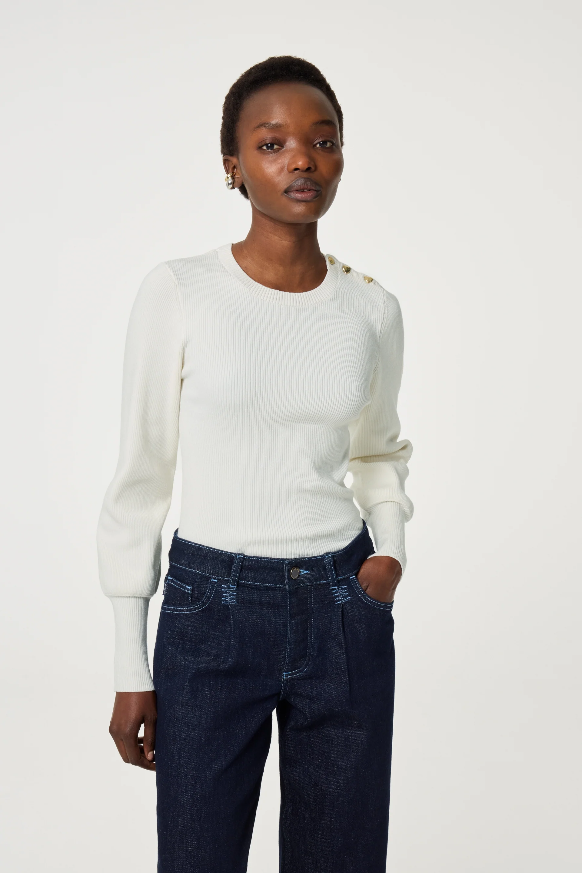 Lillian Pullover | Cosy White - Image 2
