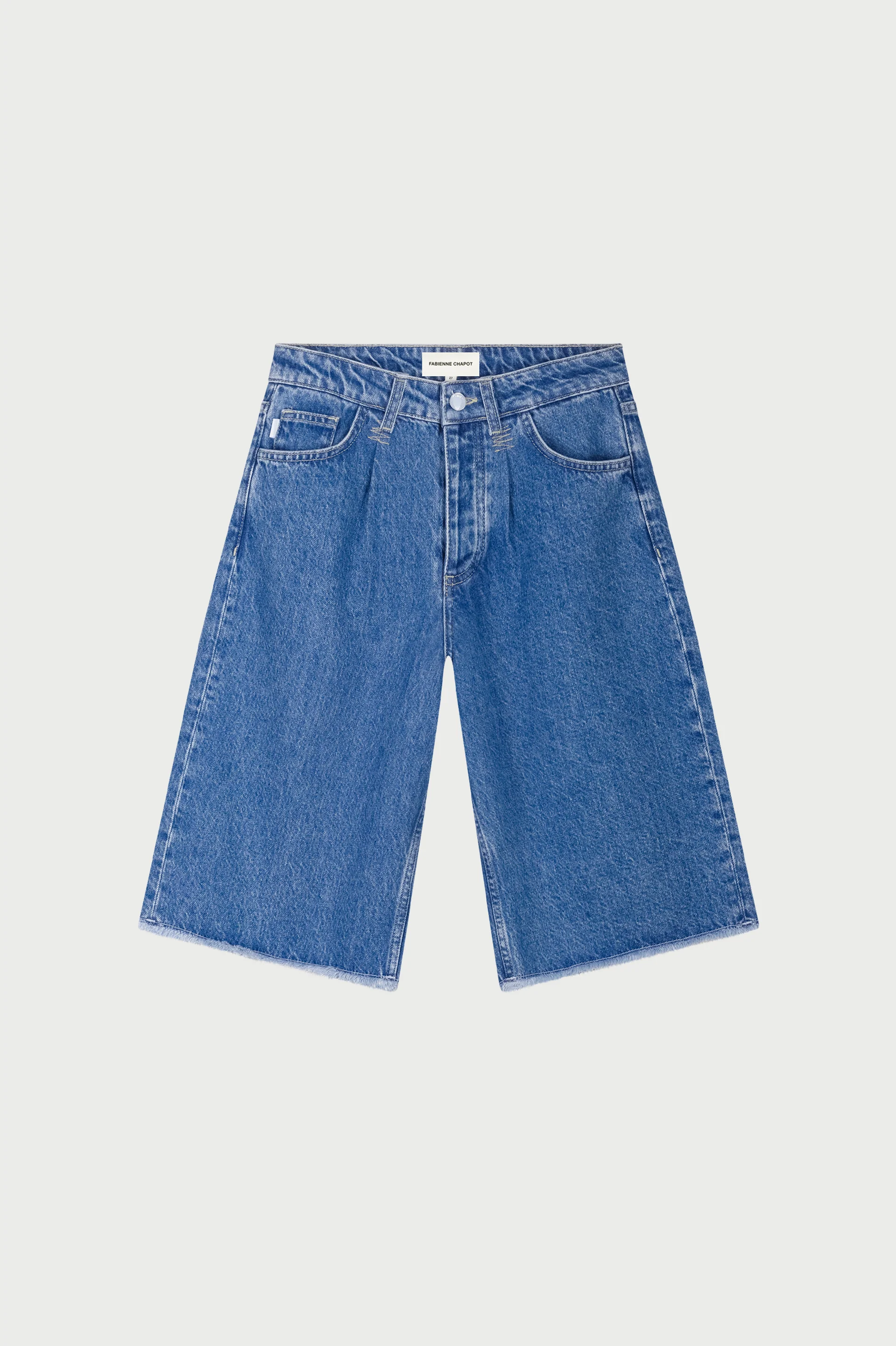 Lucy Wide Jorts | Faded Light Blue - Image 4