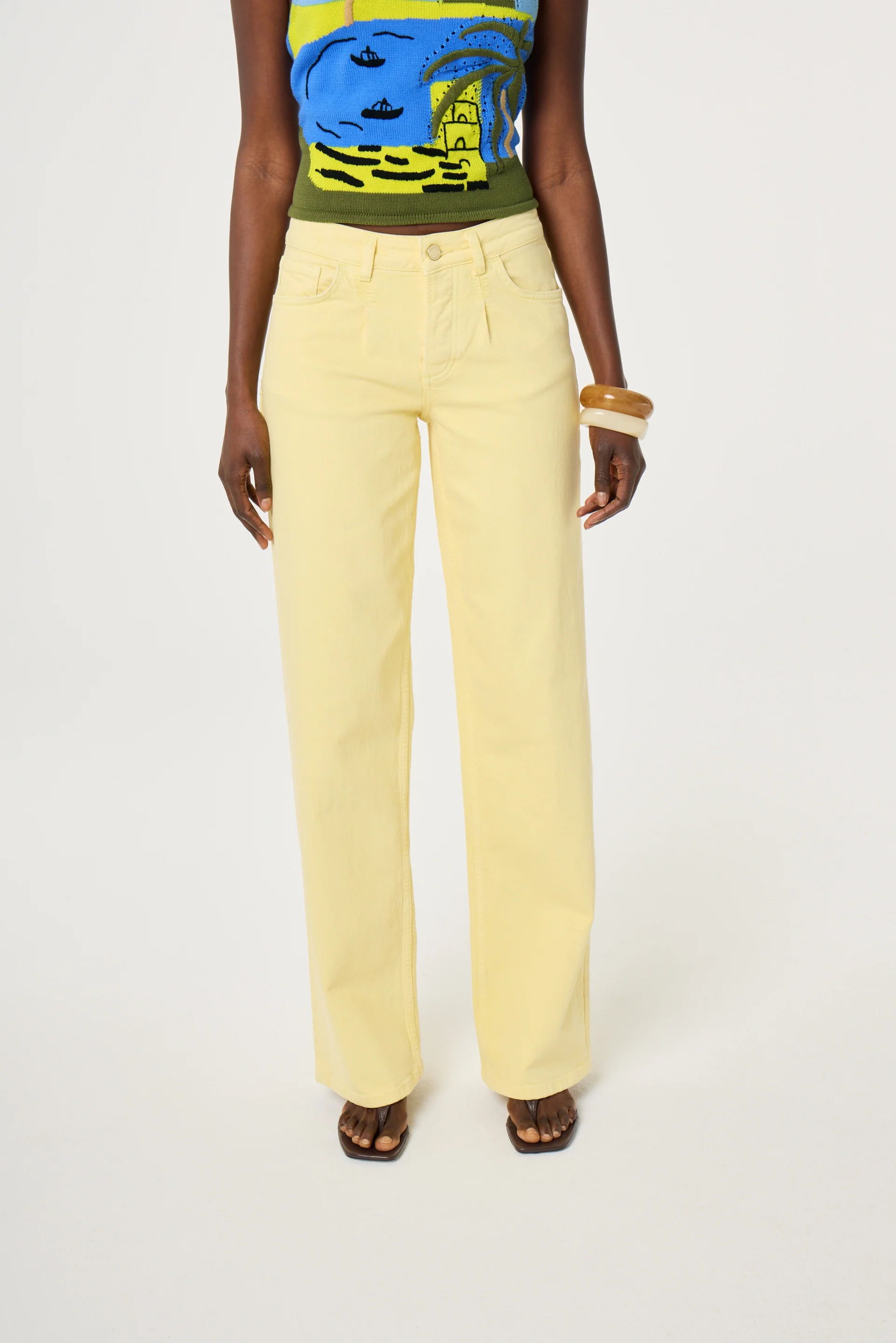 Lulu Loose Jeans | Lemon Meringue - Image 2