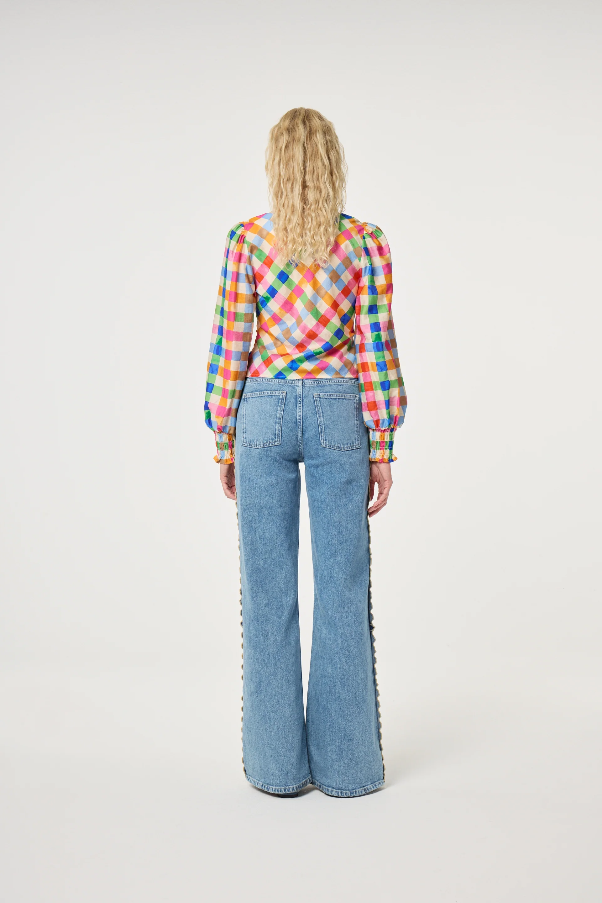 Madeleine Top | Cosy White/Solar Orange - Image 4