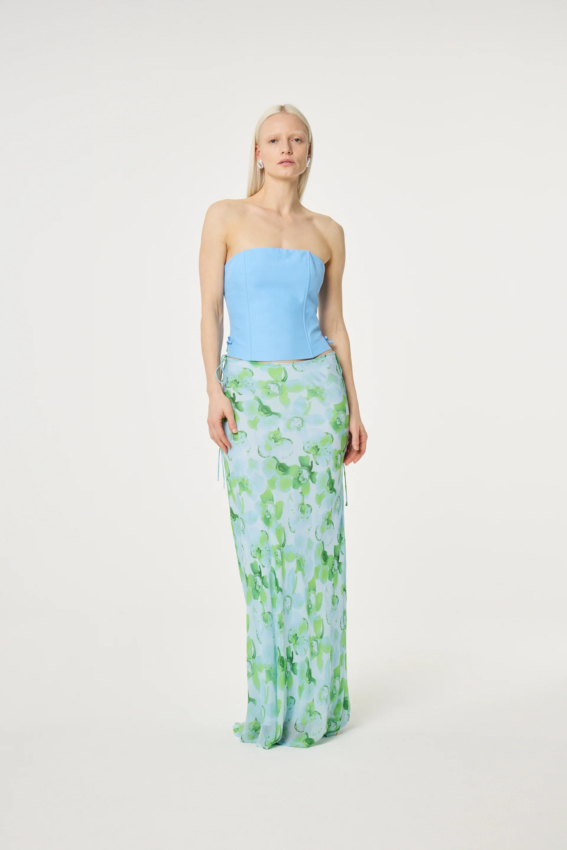 Meia Skirt | Light Blue/Green