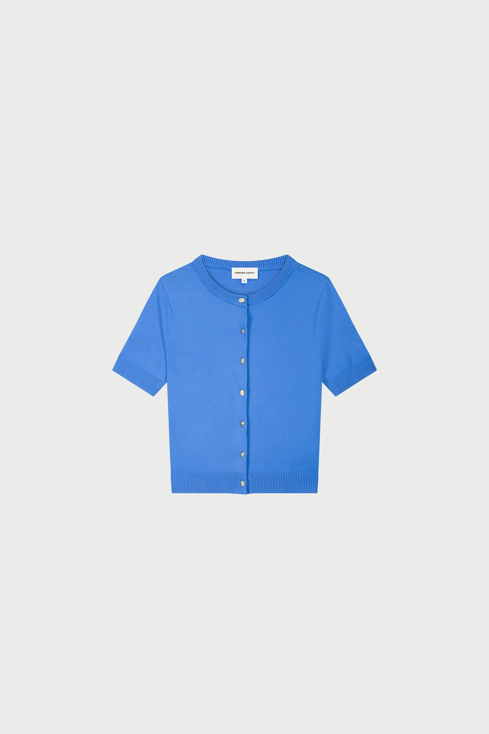 Molly Short Sleeves Cardigan | Marina Blue - Image 4