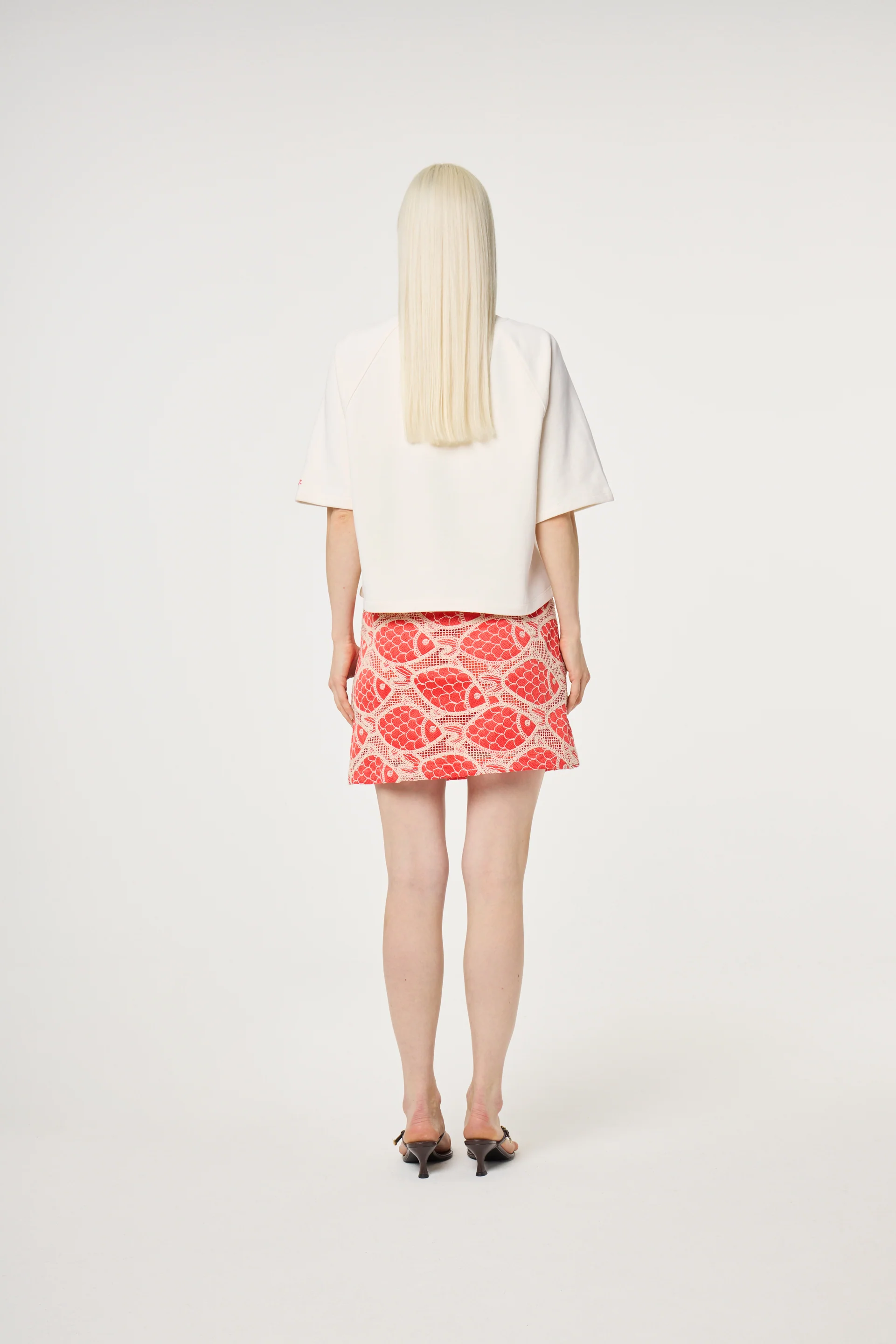 Nanda Sweater | Cosy White/Tangerine Tango - Image 3