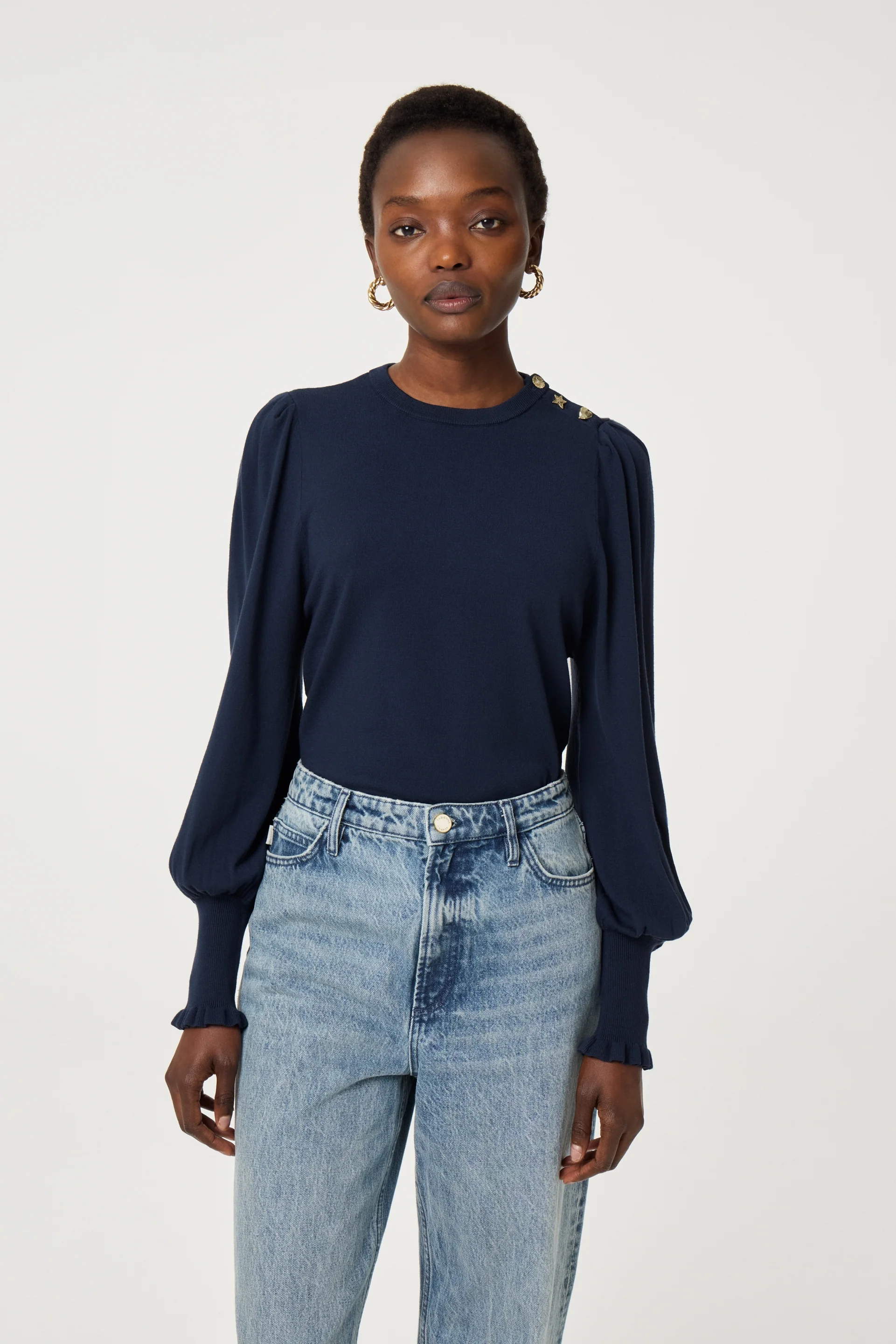 Molly Balloon Pullover | After Midnight Blue - Image 2