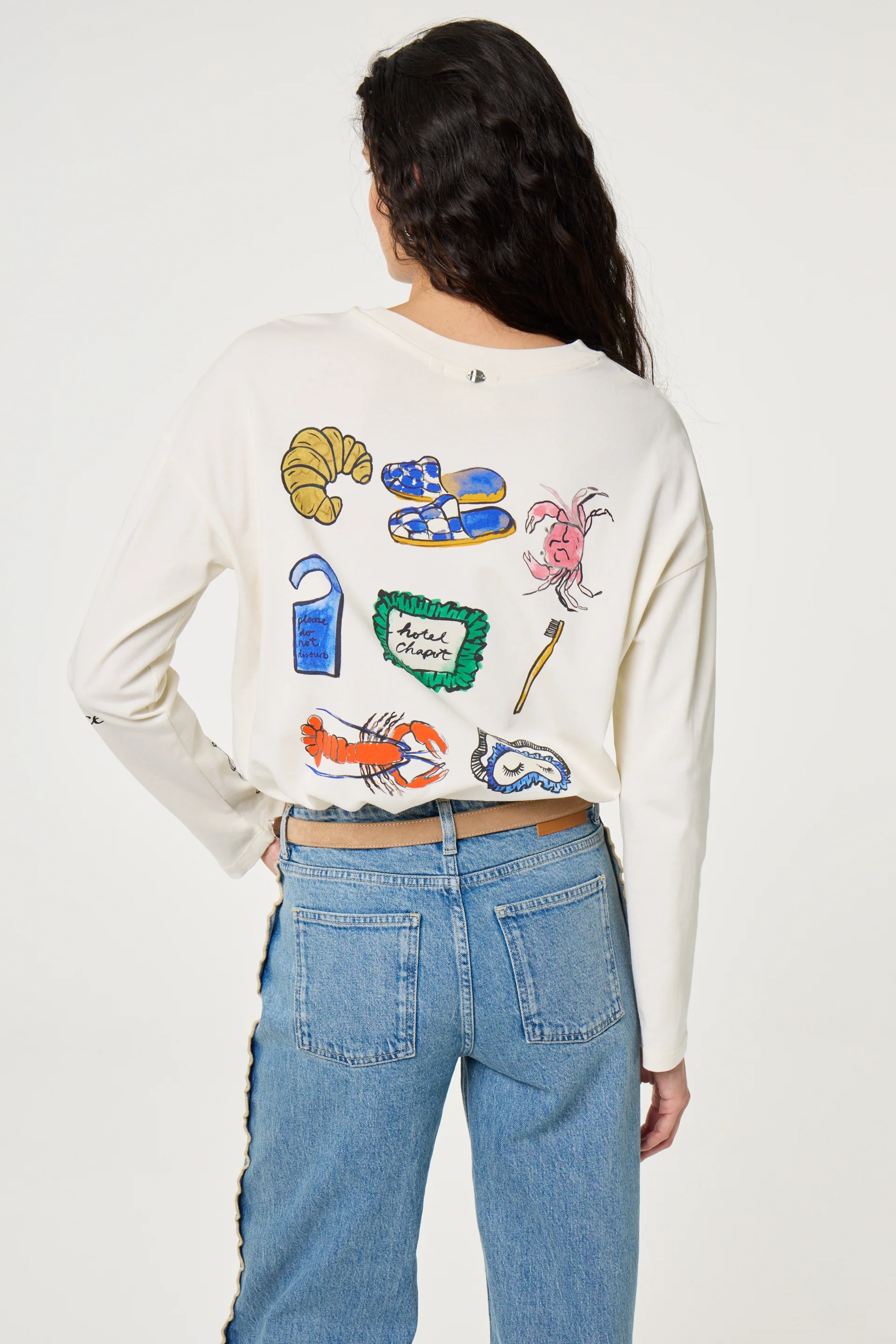 Phileine LS T-shirt | Cosy White - Image 3