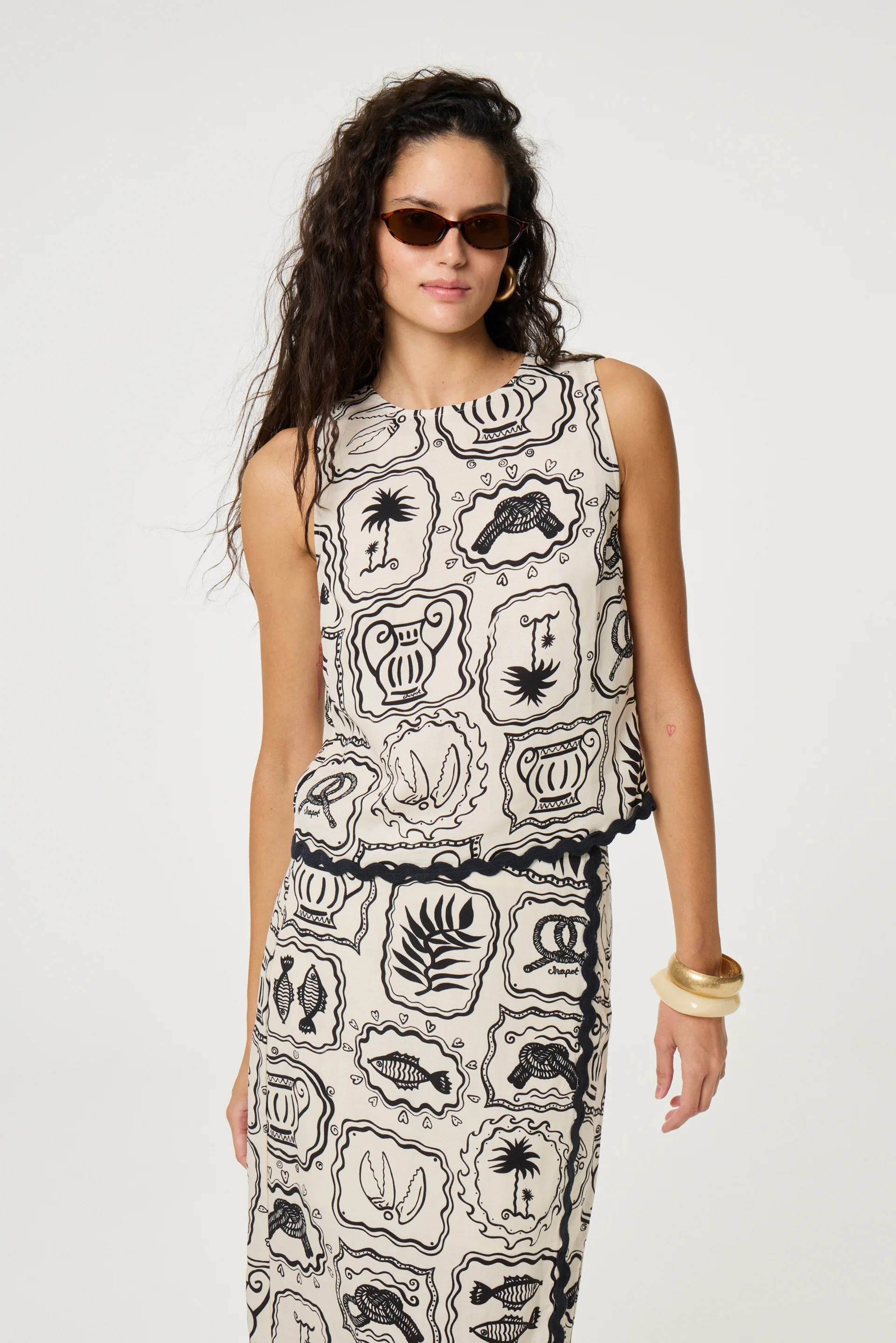 Porto Top | Cosy White/Black - Image 2
