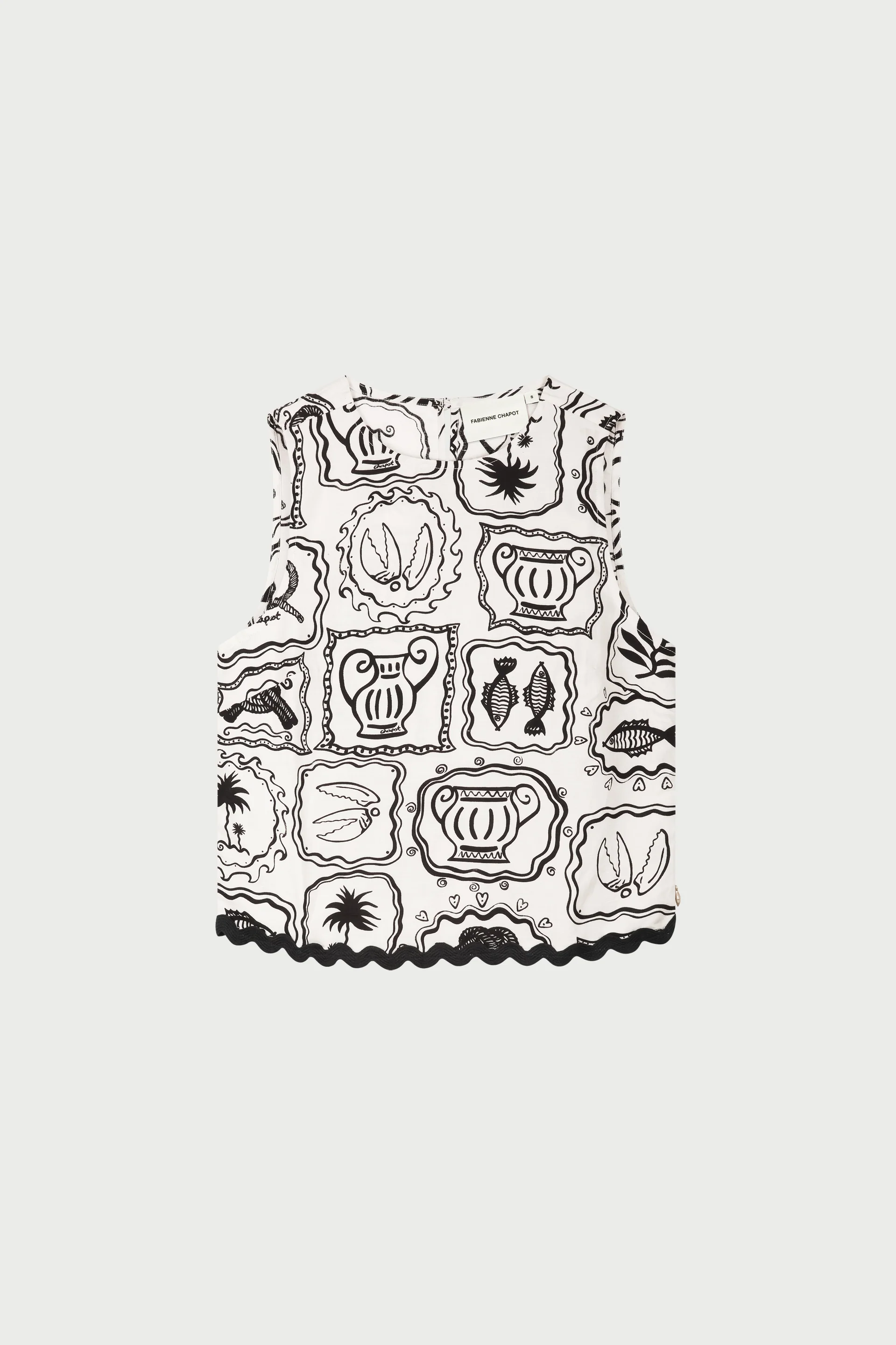 Porto Top | Cosy White/Black - Image 4