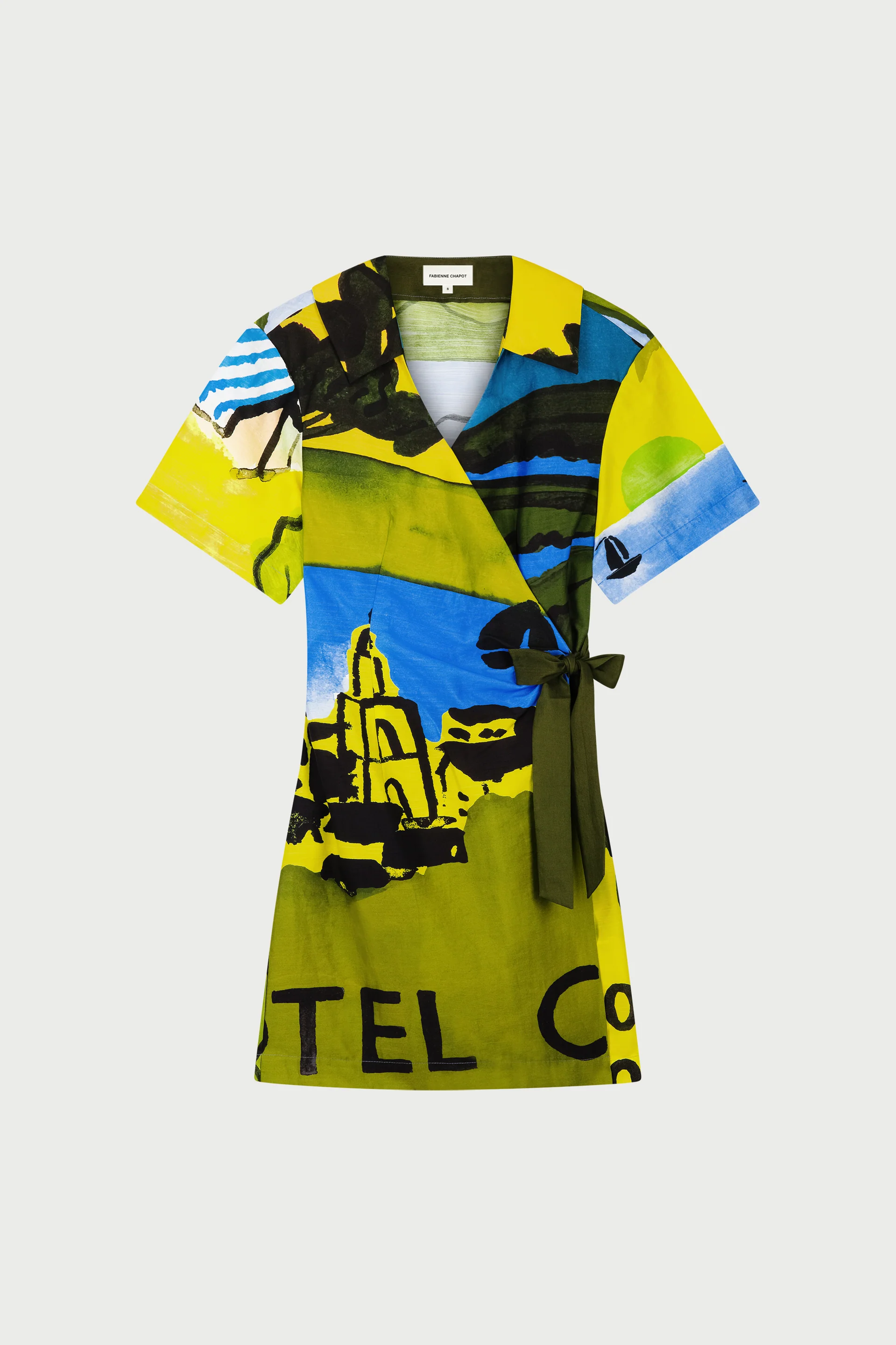 Roja Dress | Yellow/Blue - Image 4