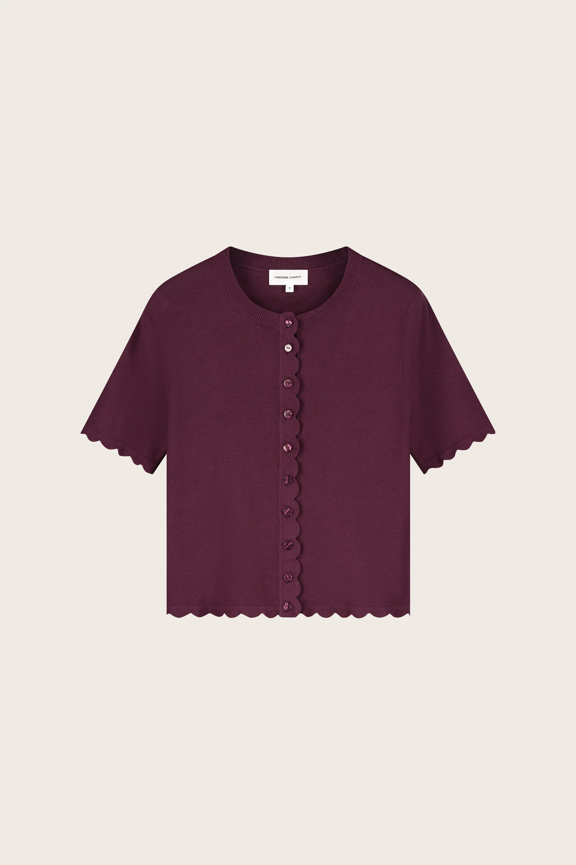 Scarlett Short Sleeve Cardigan | Brigitte Bordeaux - Image 4