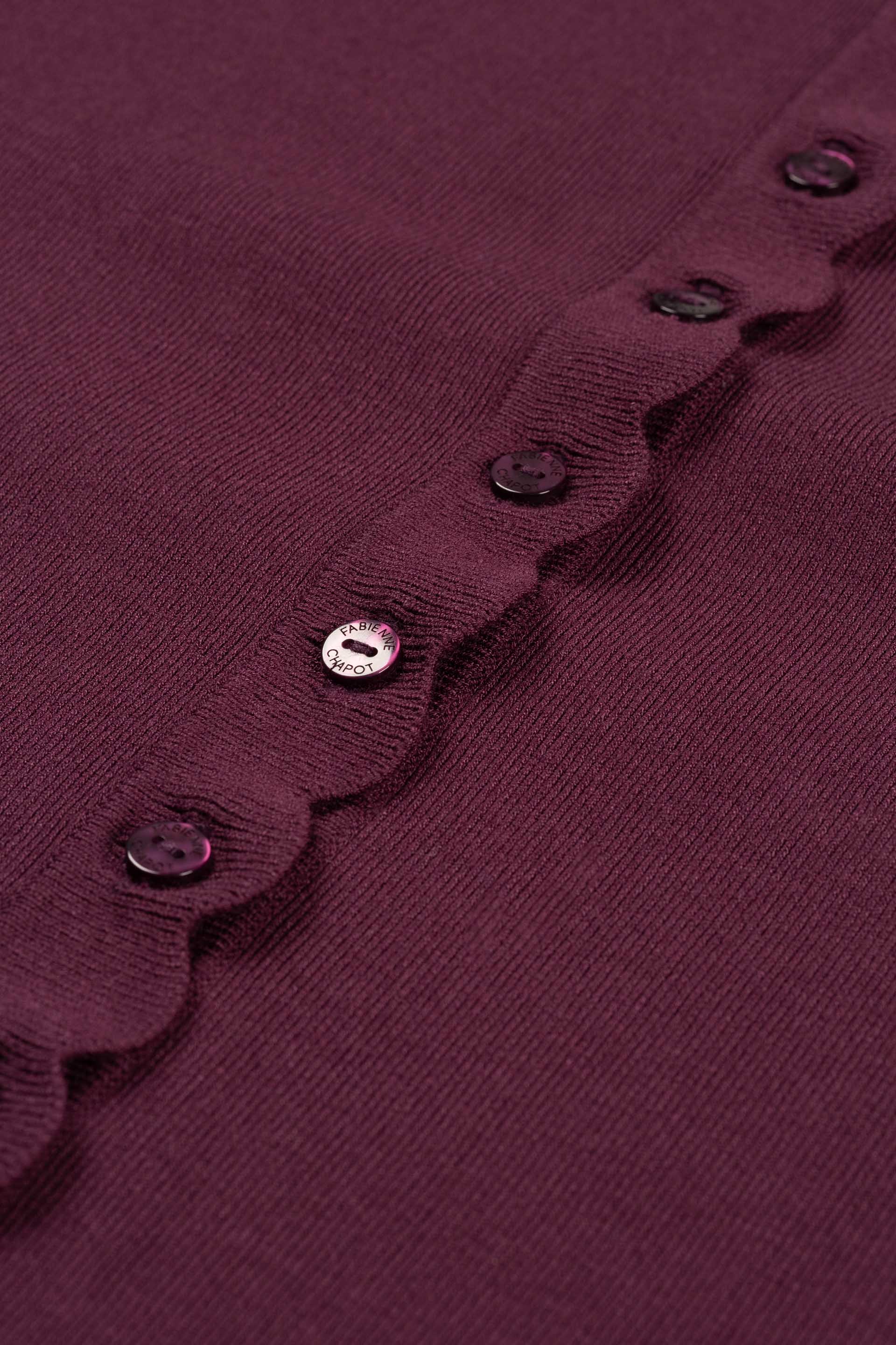Scarlett Short Sleeve Cardigan | Brigitte Bordeaux - Image 5