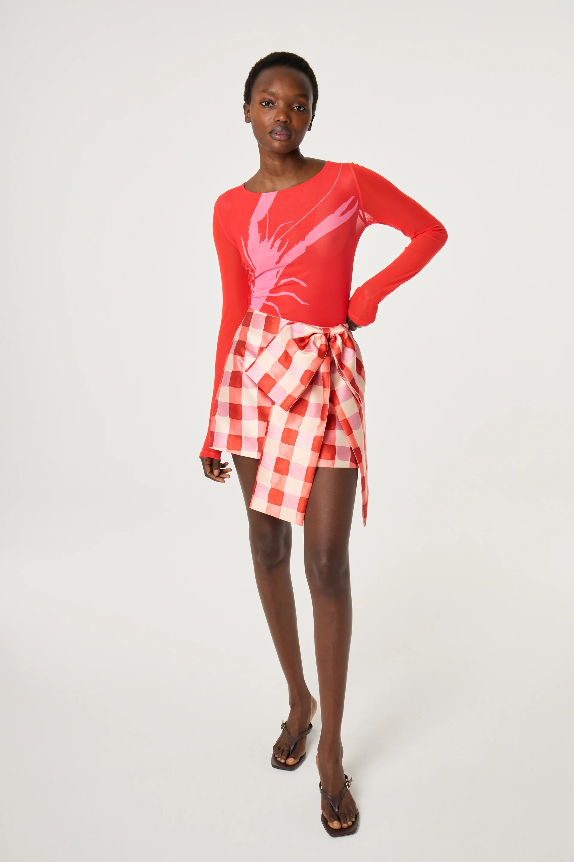Siona Top | Red/Pink