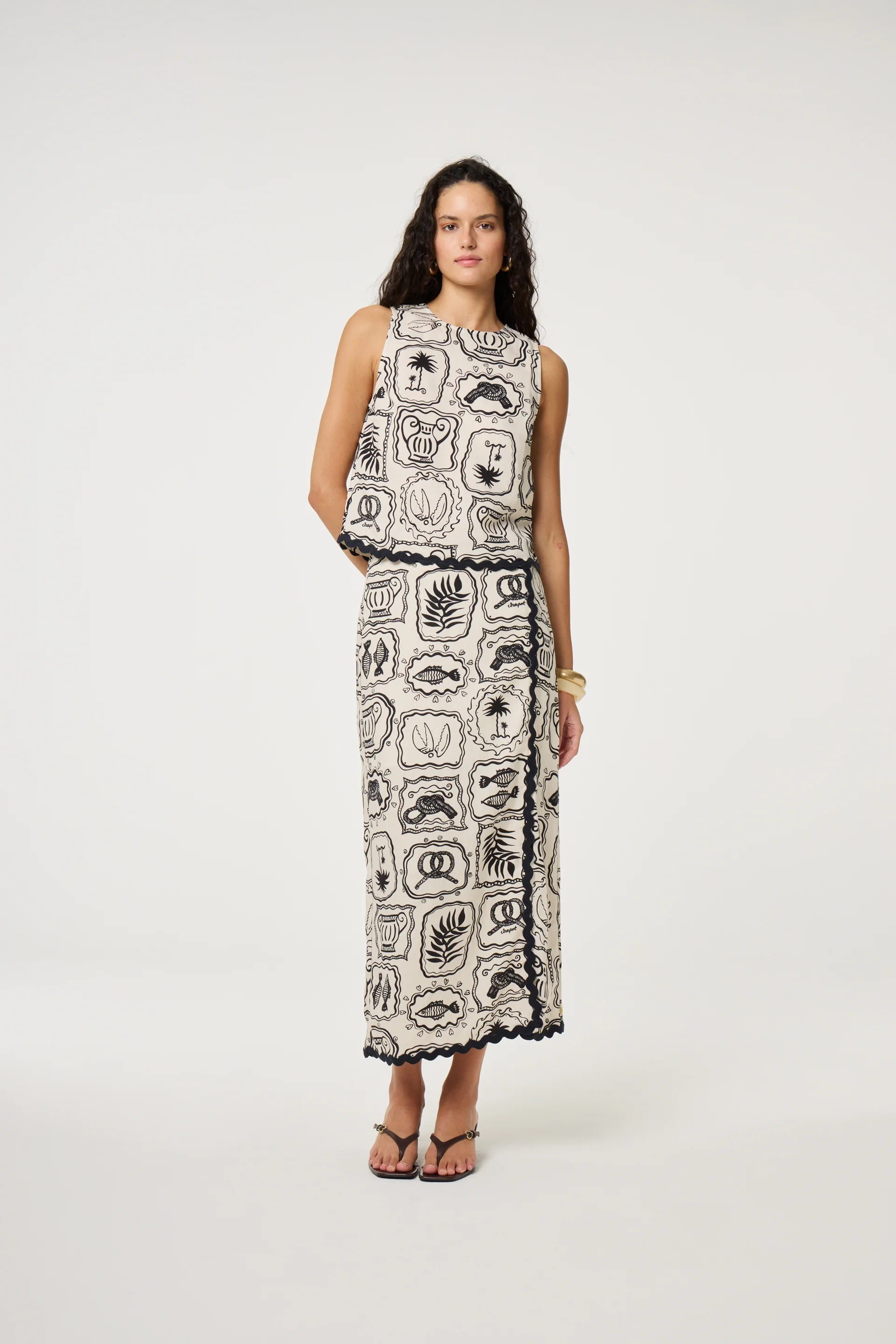 Tila Skirt | Cosy White/Black