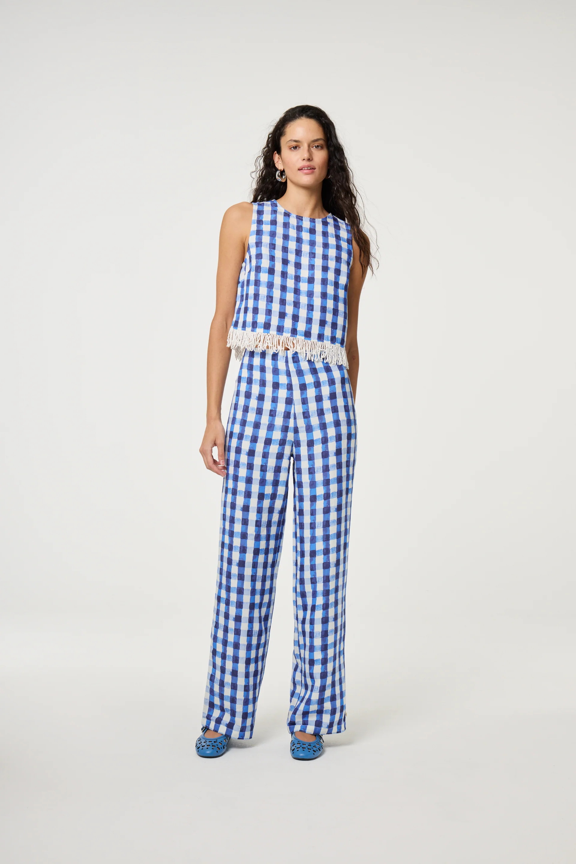 Tropez Trousers | Navy/Cosy White